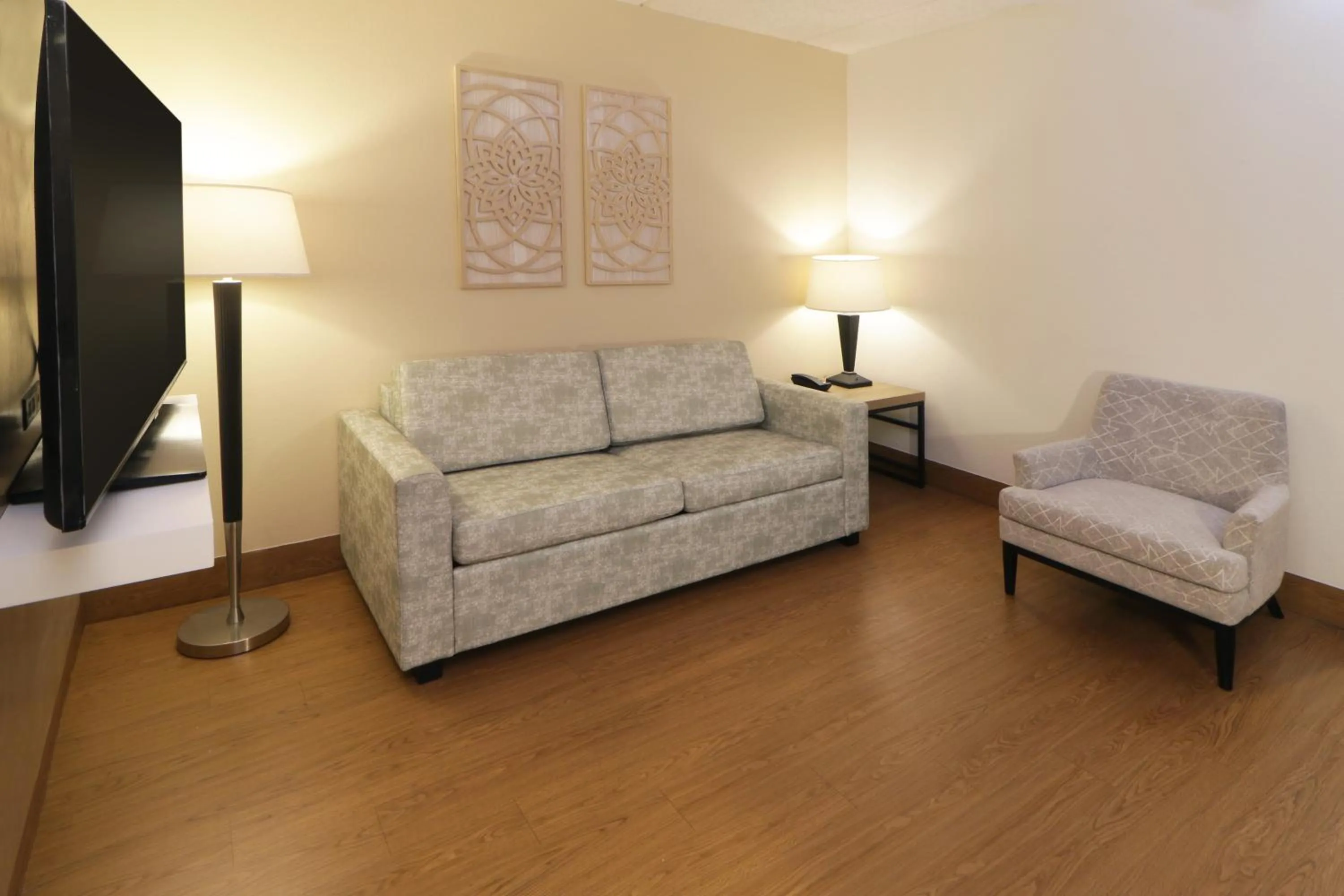 Communal lounge/ TV room in Wyndham Garden McAllen at La Plaza Mall