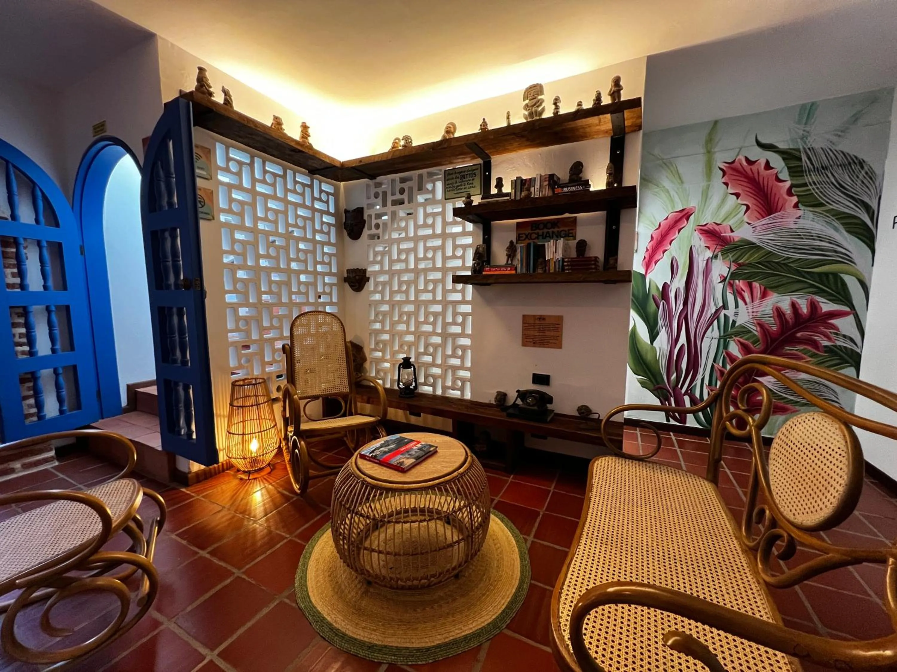 Seating area in Hotel Casa Baluarte