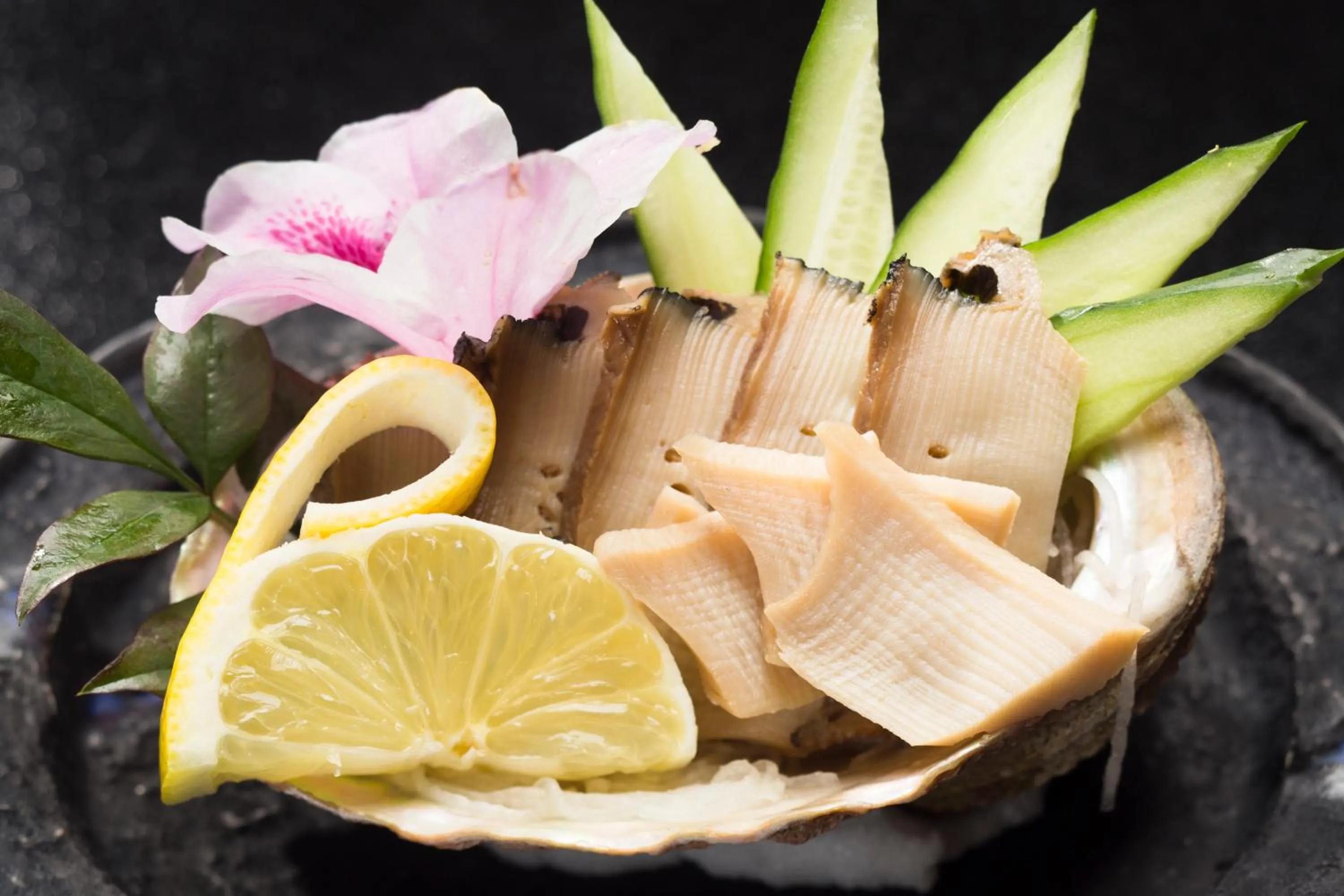 Food close-up in Beautiful Japanese Garden Kagetsu