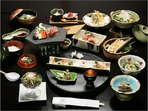 Food in Beautiful Japanese Garden Kagetsu