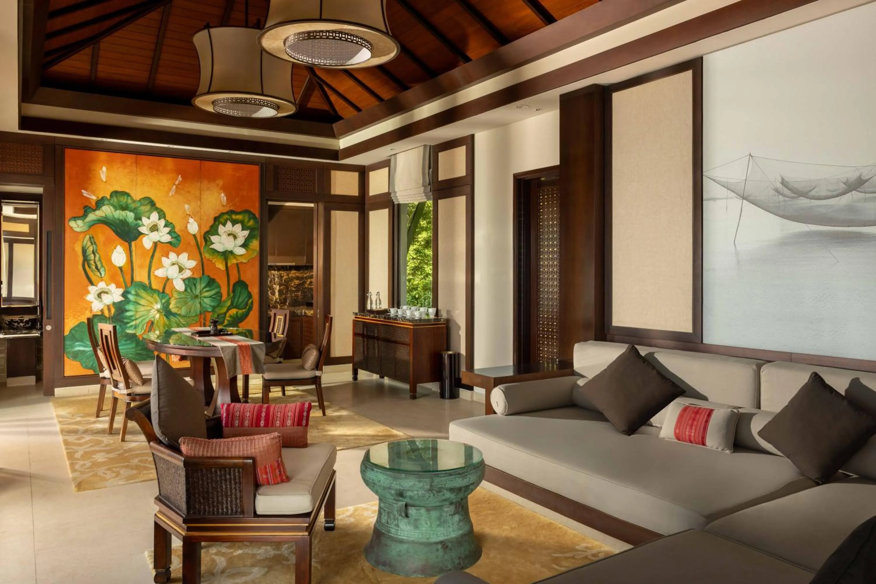 Living room in Banyan Tree Lang Co