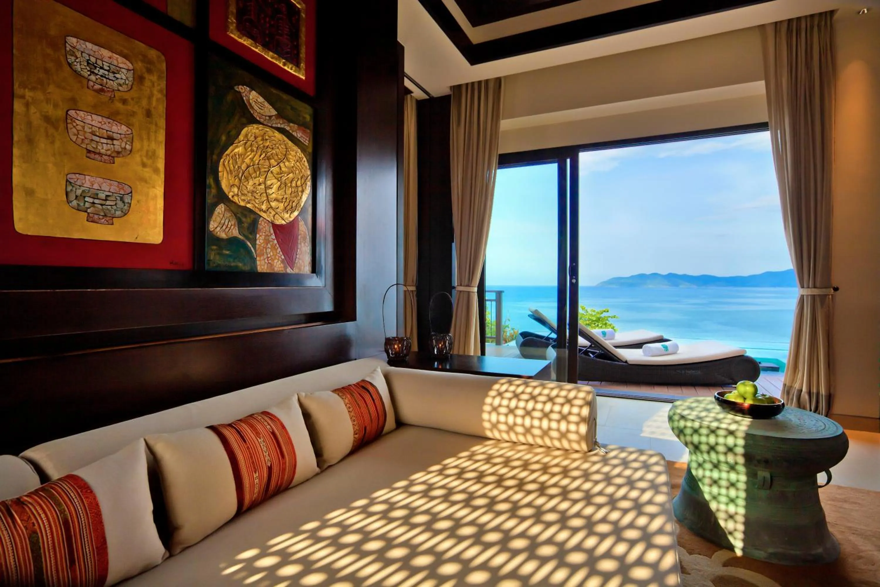 Living room in Banyan Tree Lang Co