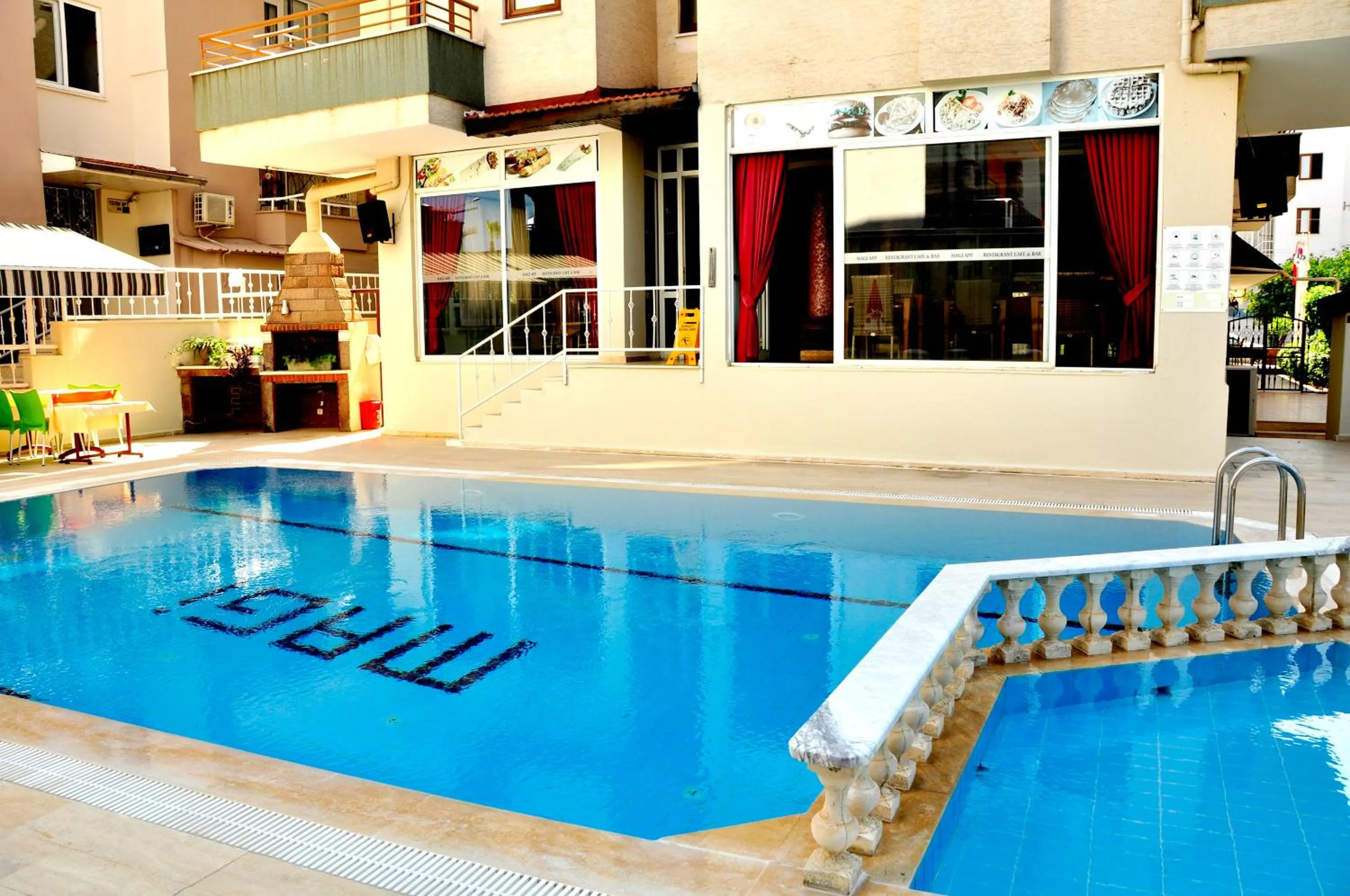 Pool view in Magi Apart Hotel