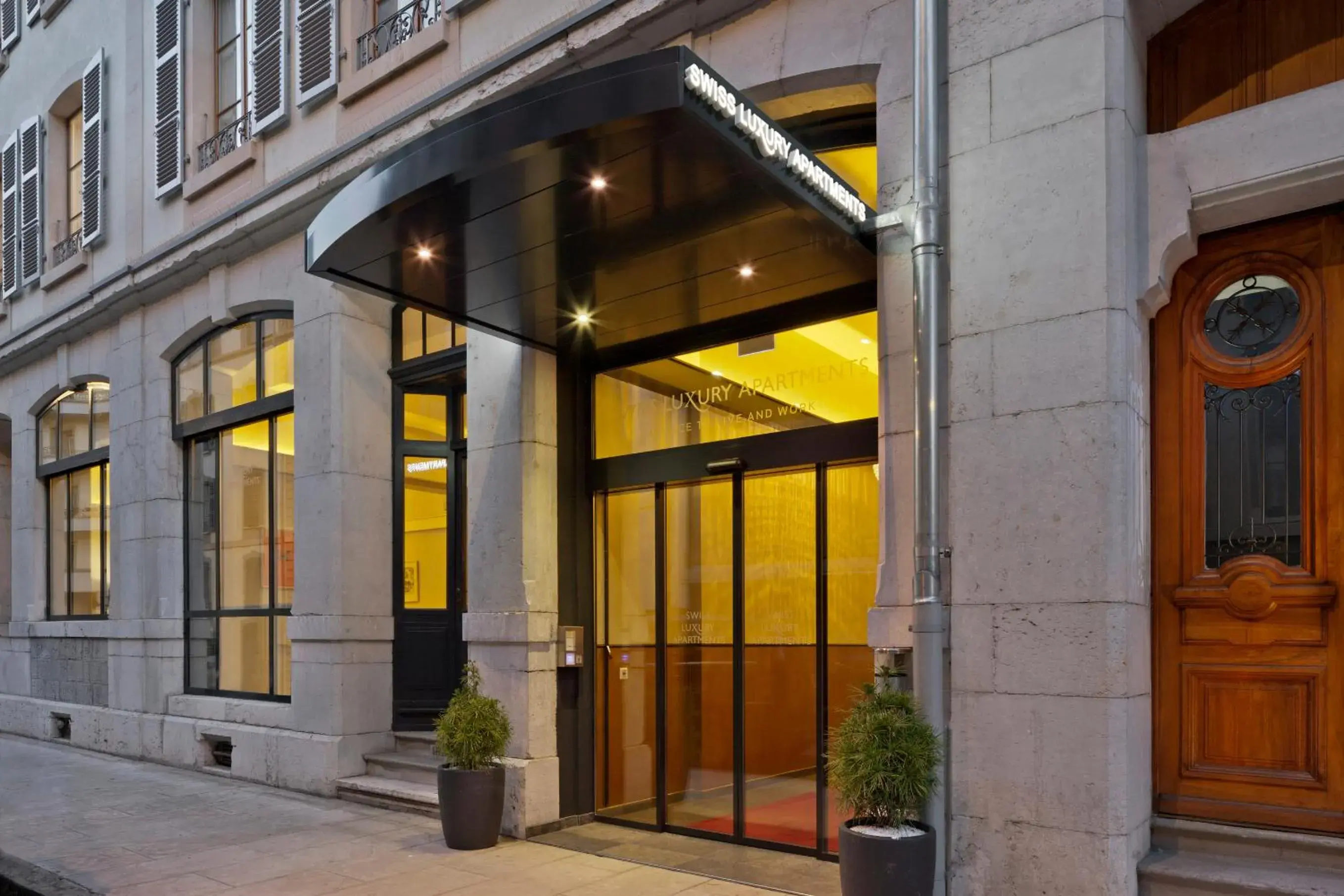 Facade/entrance in Swiss Luxury Apartments Geneva Facade/entrance in Swiss Luxury Apartments Geneva