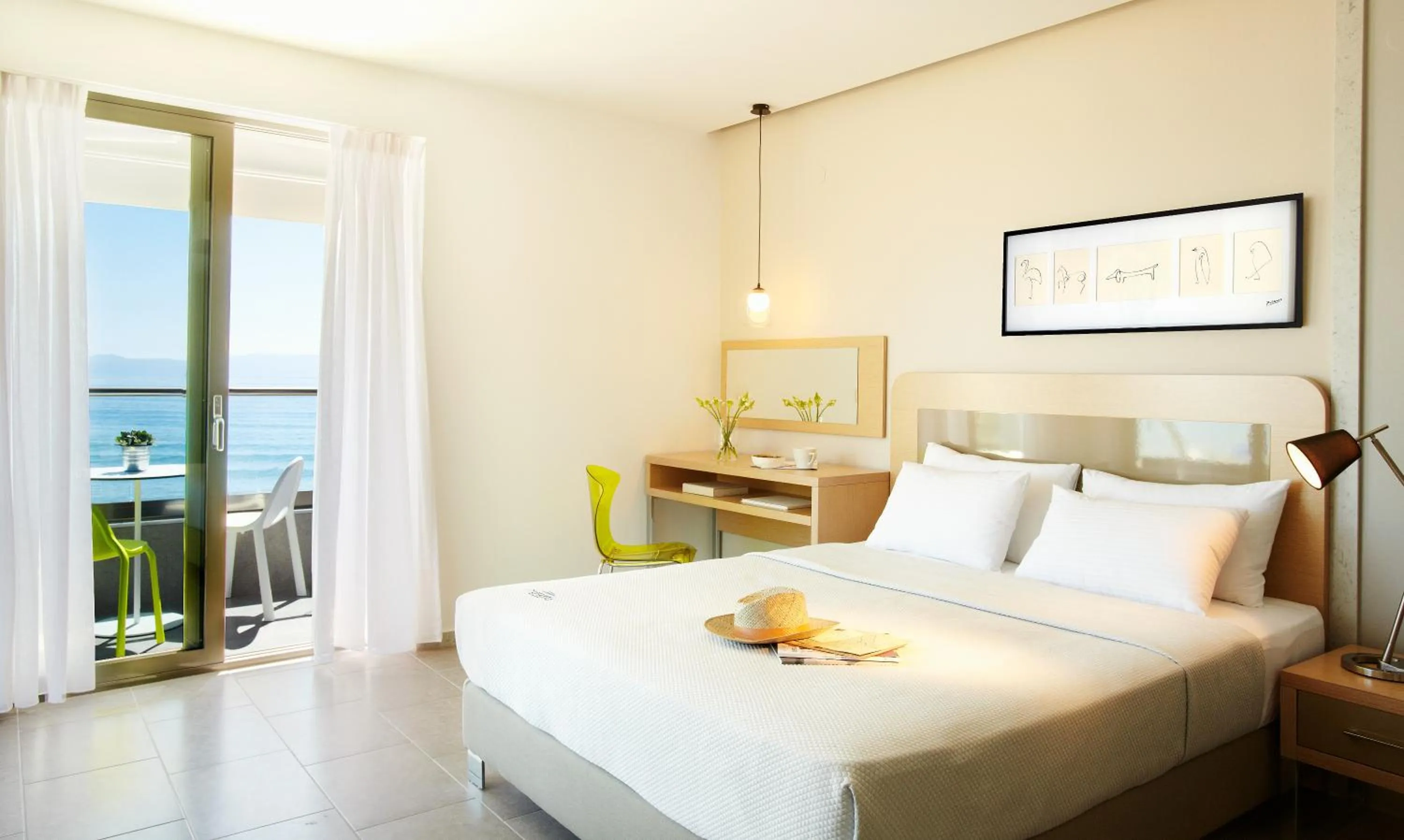 Bed in Margarita Sea Side Hotel