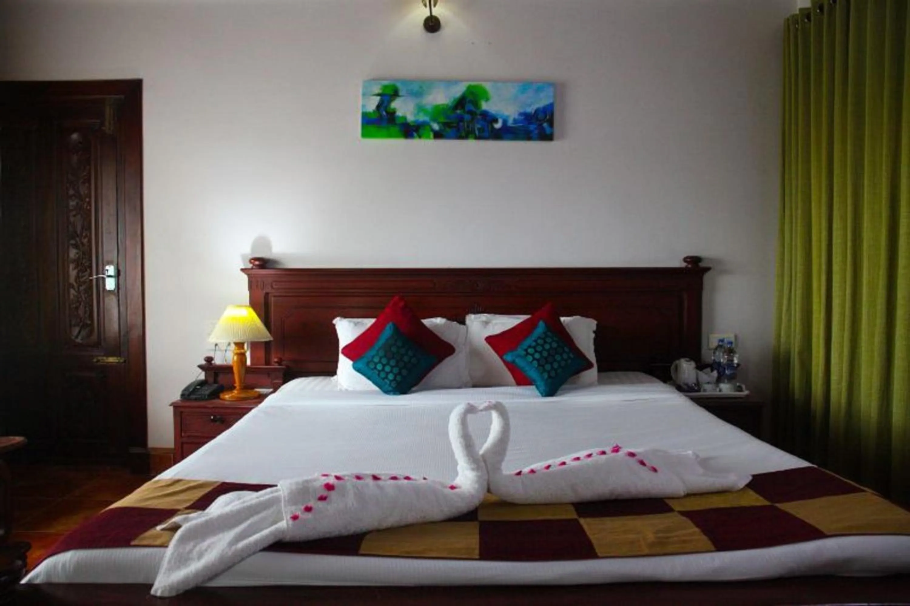 Bed in Kalathil Lake Resort