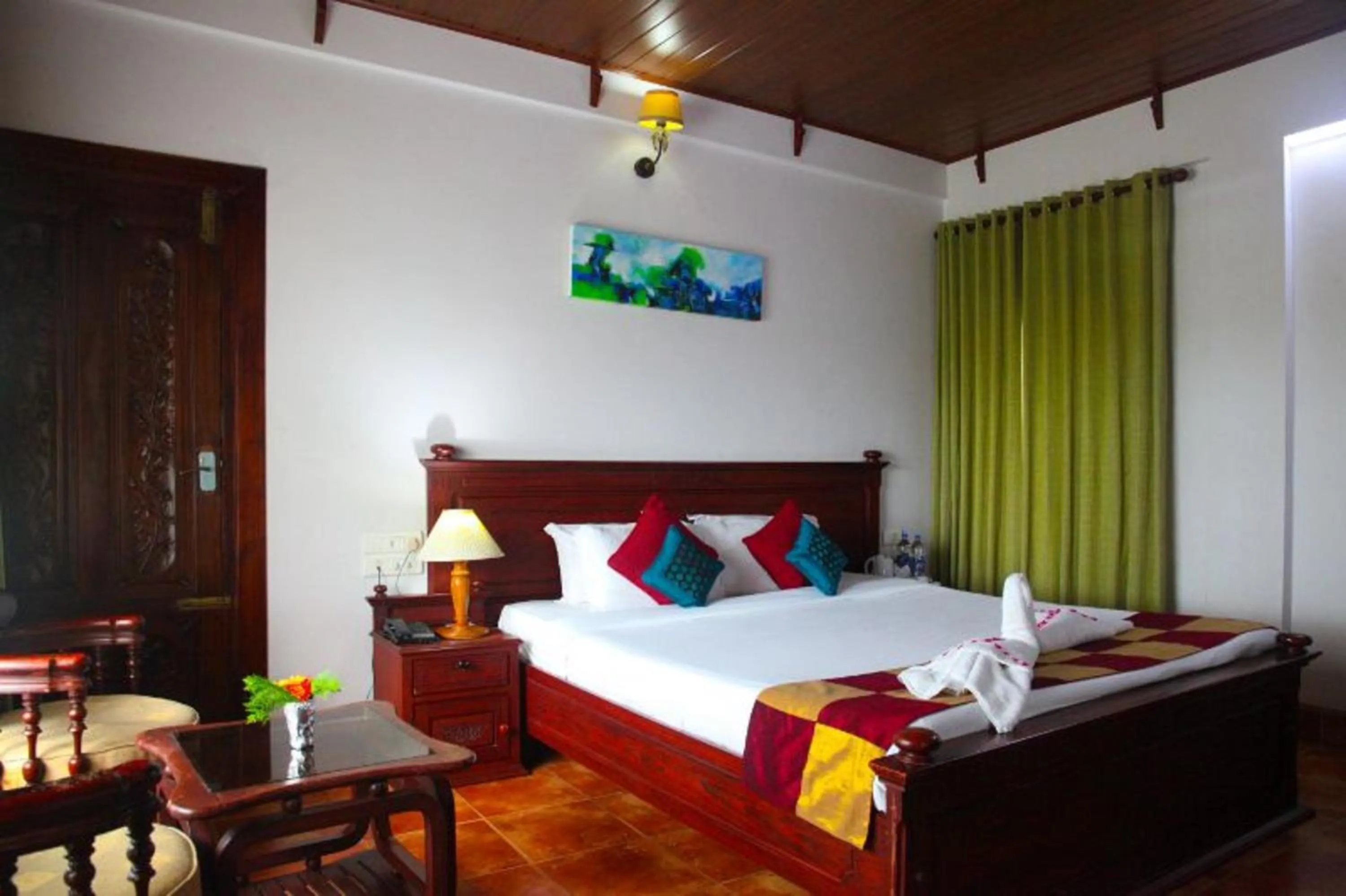 Bed in Kalathil Lake Resort