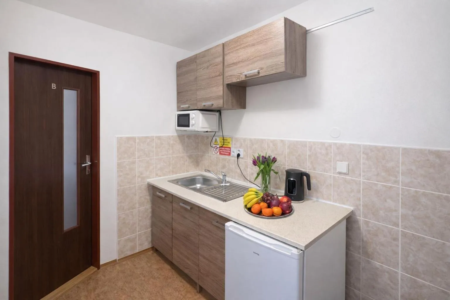 Kitchen or kitchenette in Hotel Hůrka