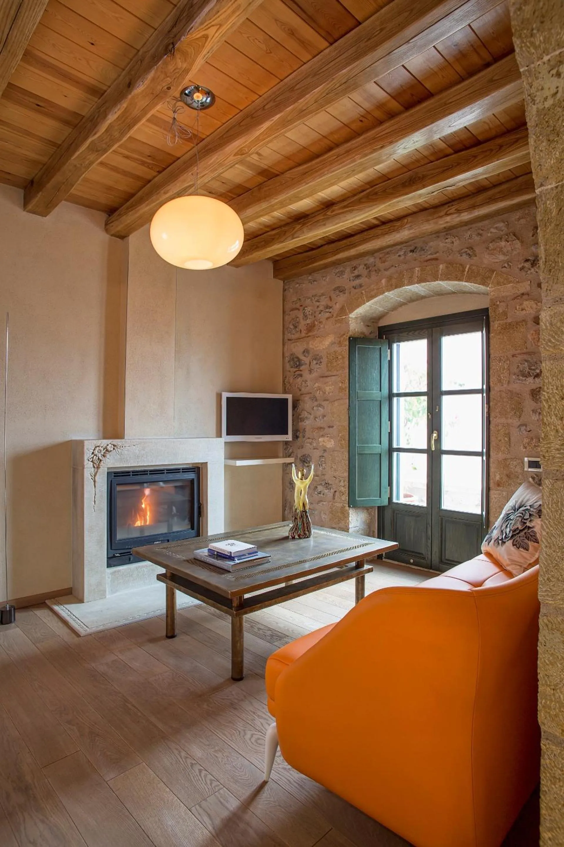 Living room in Moni Emvasis Luxury Suites