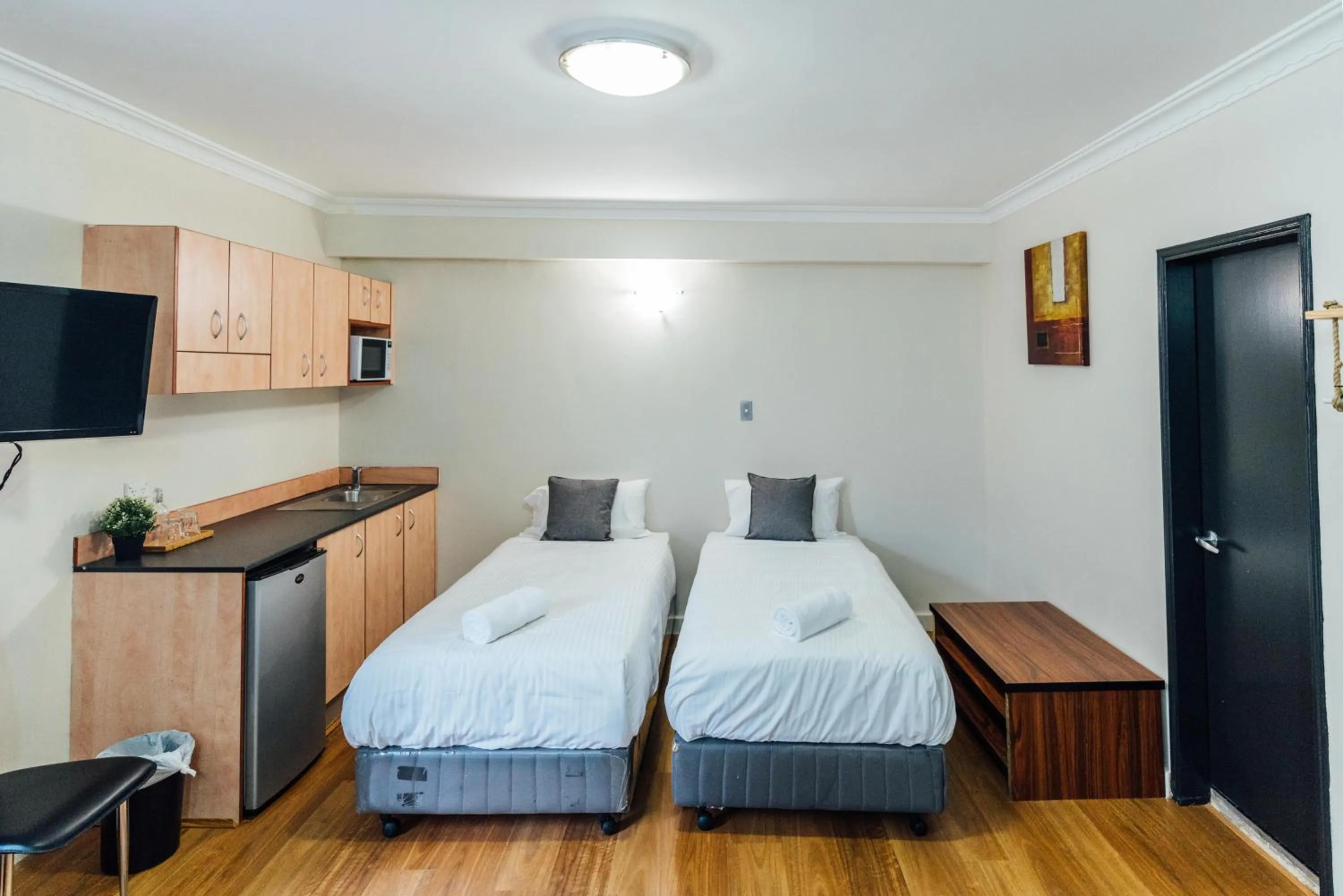 Bed in UNO Hotel Sydney