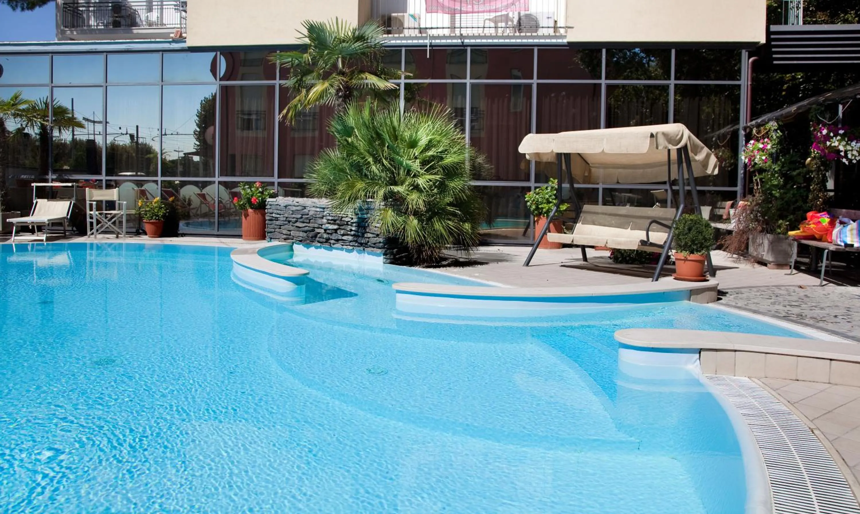 Pool view in Hotel Acquamarina