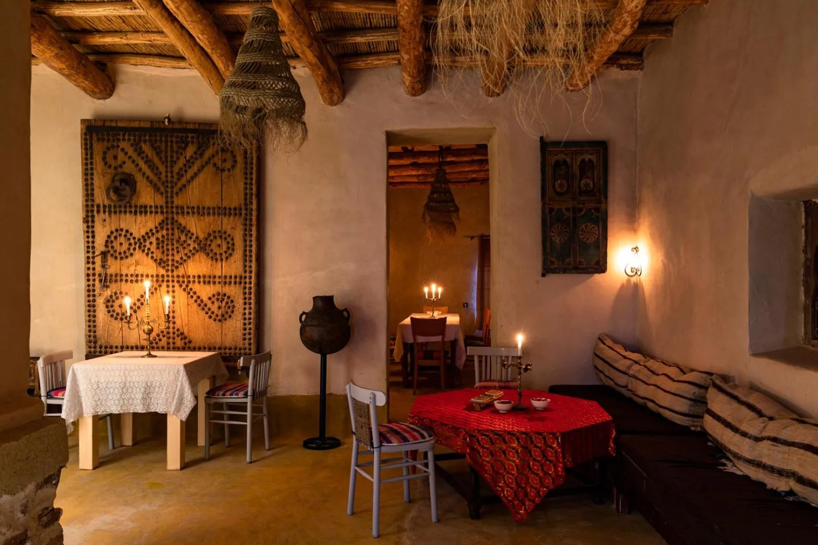 Seating area in Kasbah Tebi