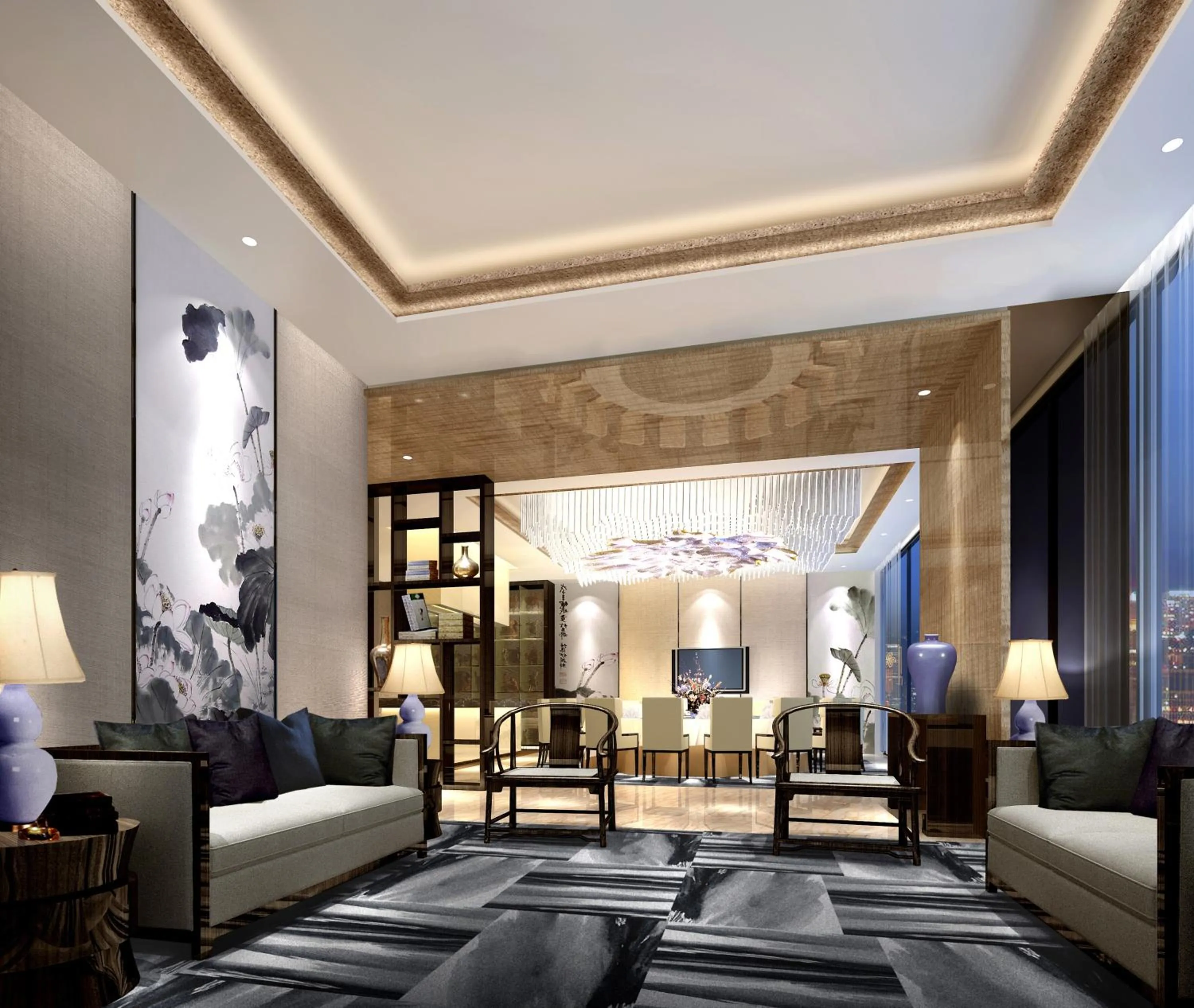 Living room in Wanda Vista Taiyuan