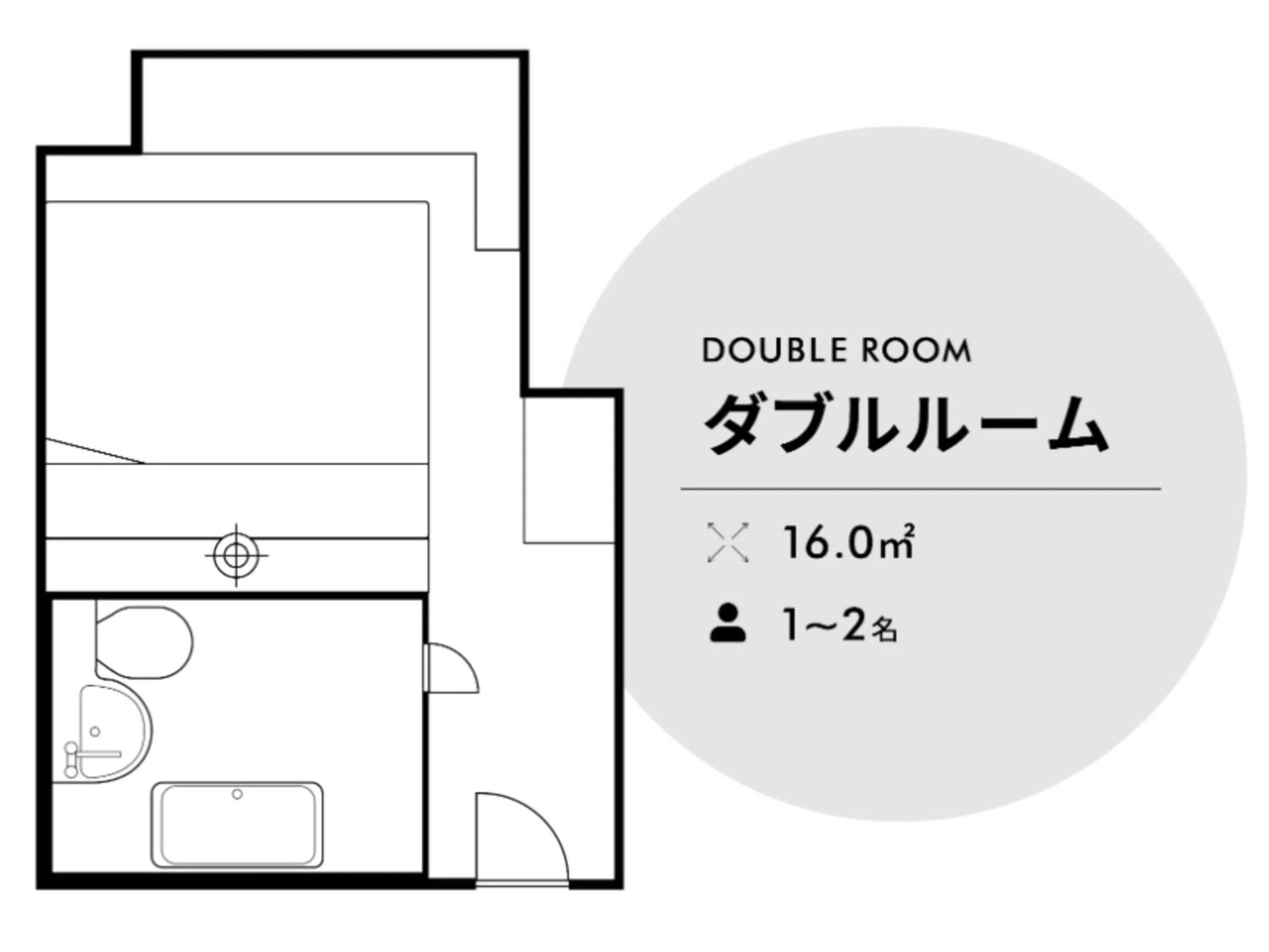 Photo of the whole room in Nishitetsu Inn Kurosaki