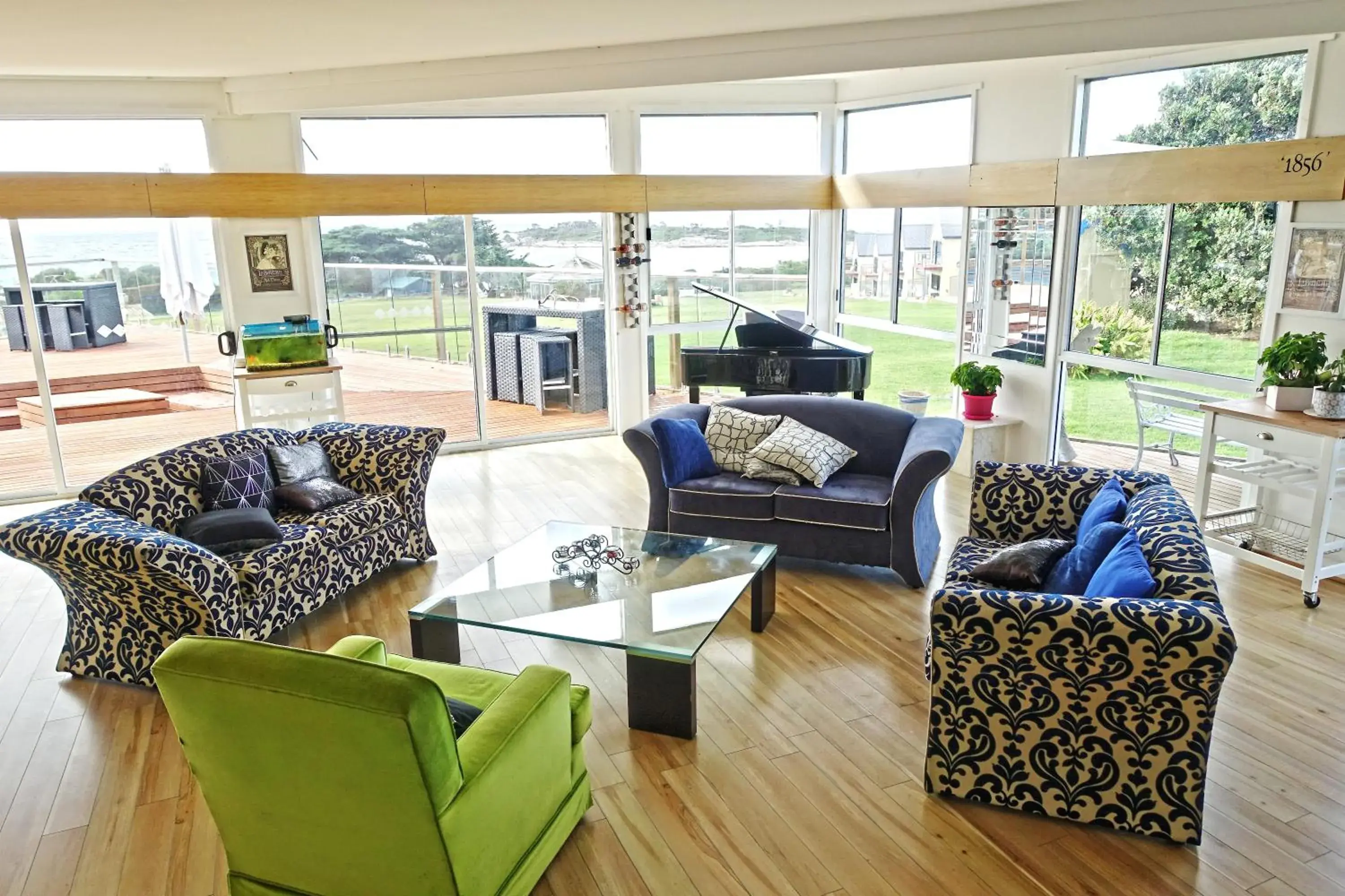 Seating area in Diamond Island Resort, Restaurant & Bar and Penguin Show Seating area in Diamond Island Resort, Restaurant & Bar and Penguin Show