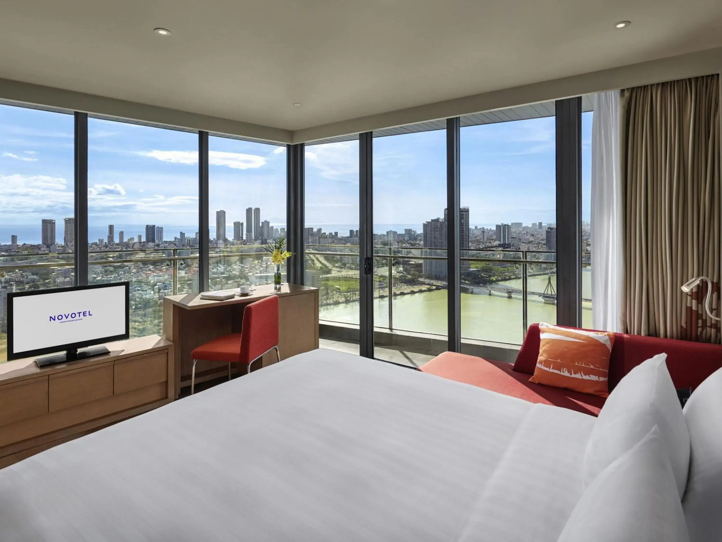 Corner King Room with Balcony and Panoramic River View - Executive Lounge Access in Novotel Danang Premier Han River Corner King Room with Balcony and Panoramic River View - Executive Lounge Access in Novotel Danang Premier Han River