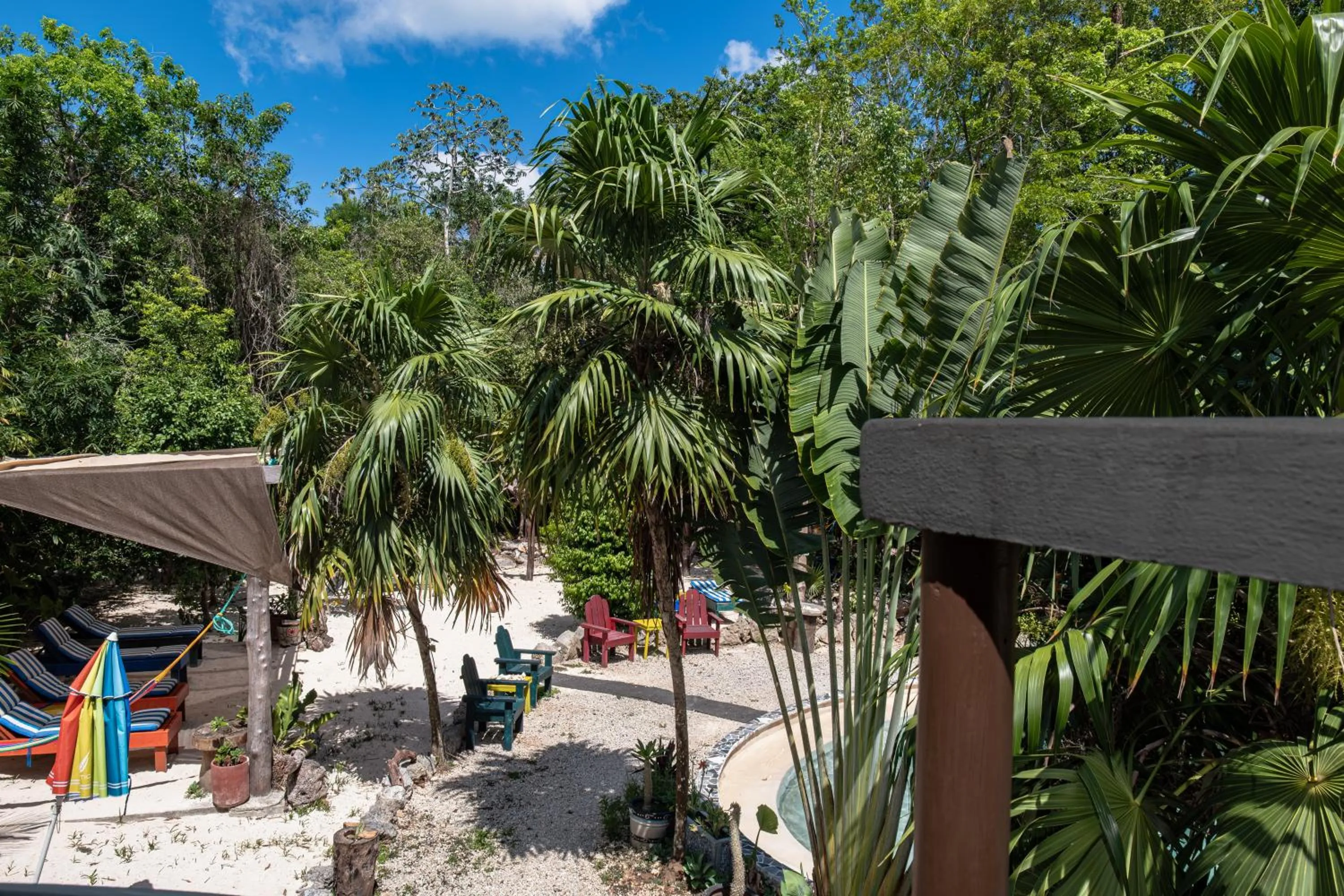 Garden view in Hokhmah Heart Hotel