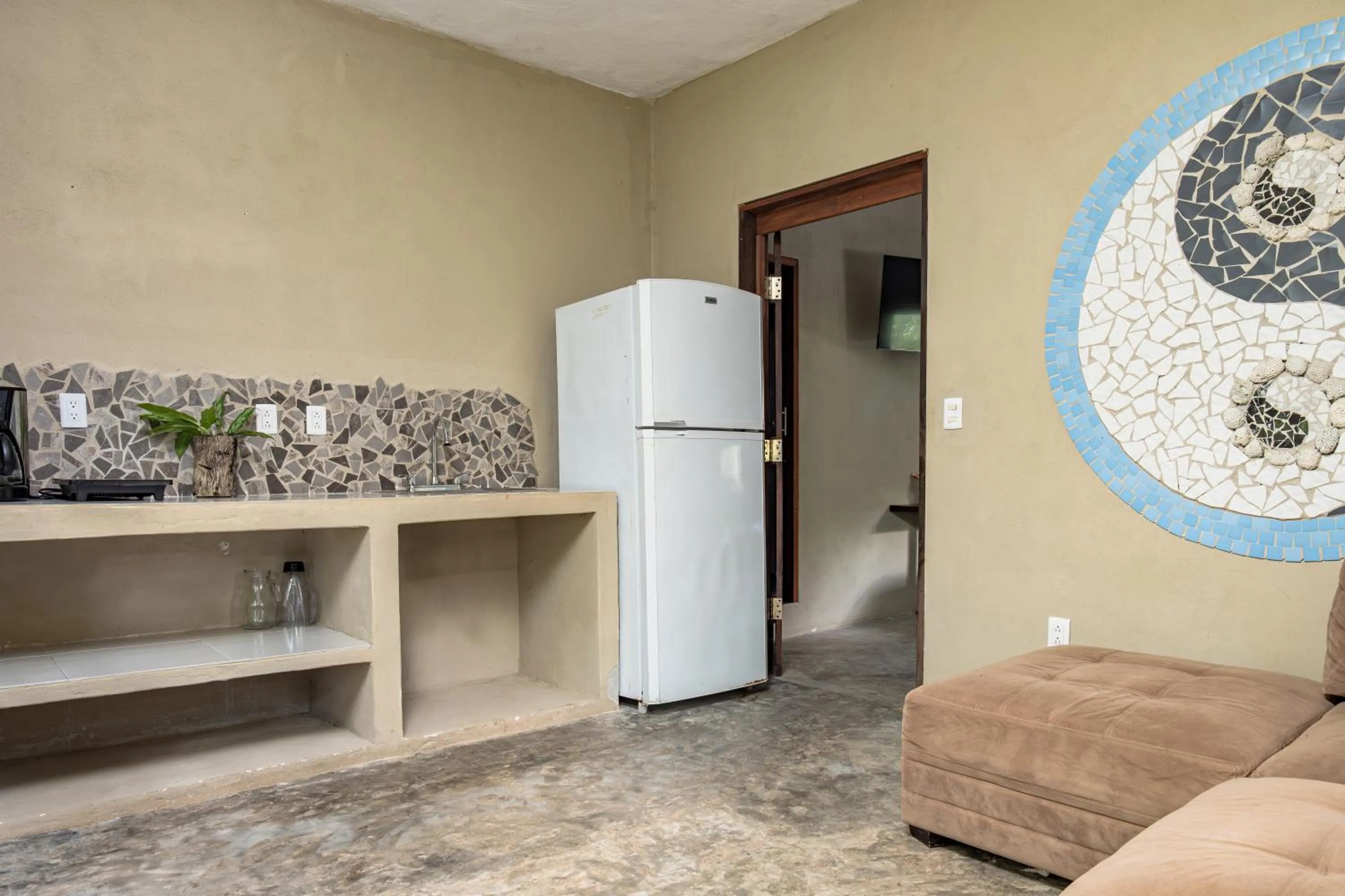 Kitchen or kitchenette in Hokhmah Heart Hotel