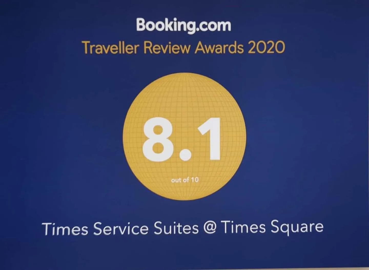 Certificate/Award in Times Service Suites @ Times Square