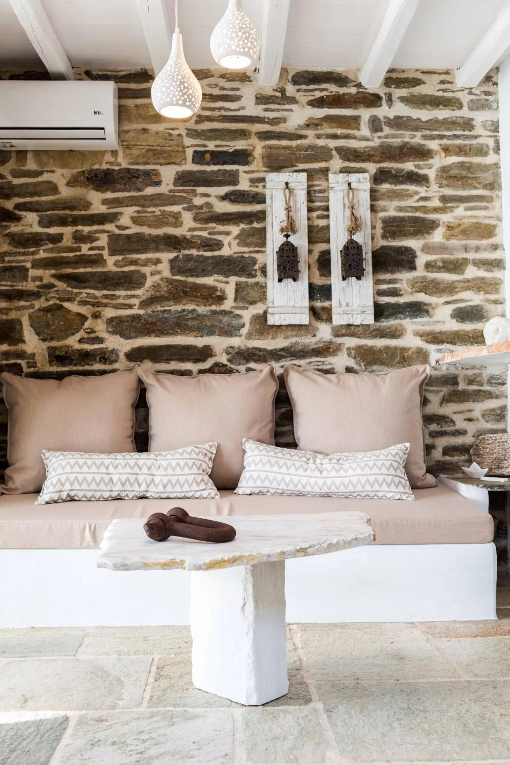 Seating area in VATHI BLEU PRIVATE VILLAS