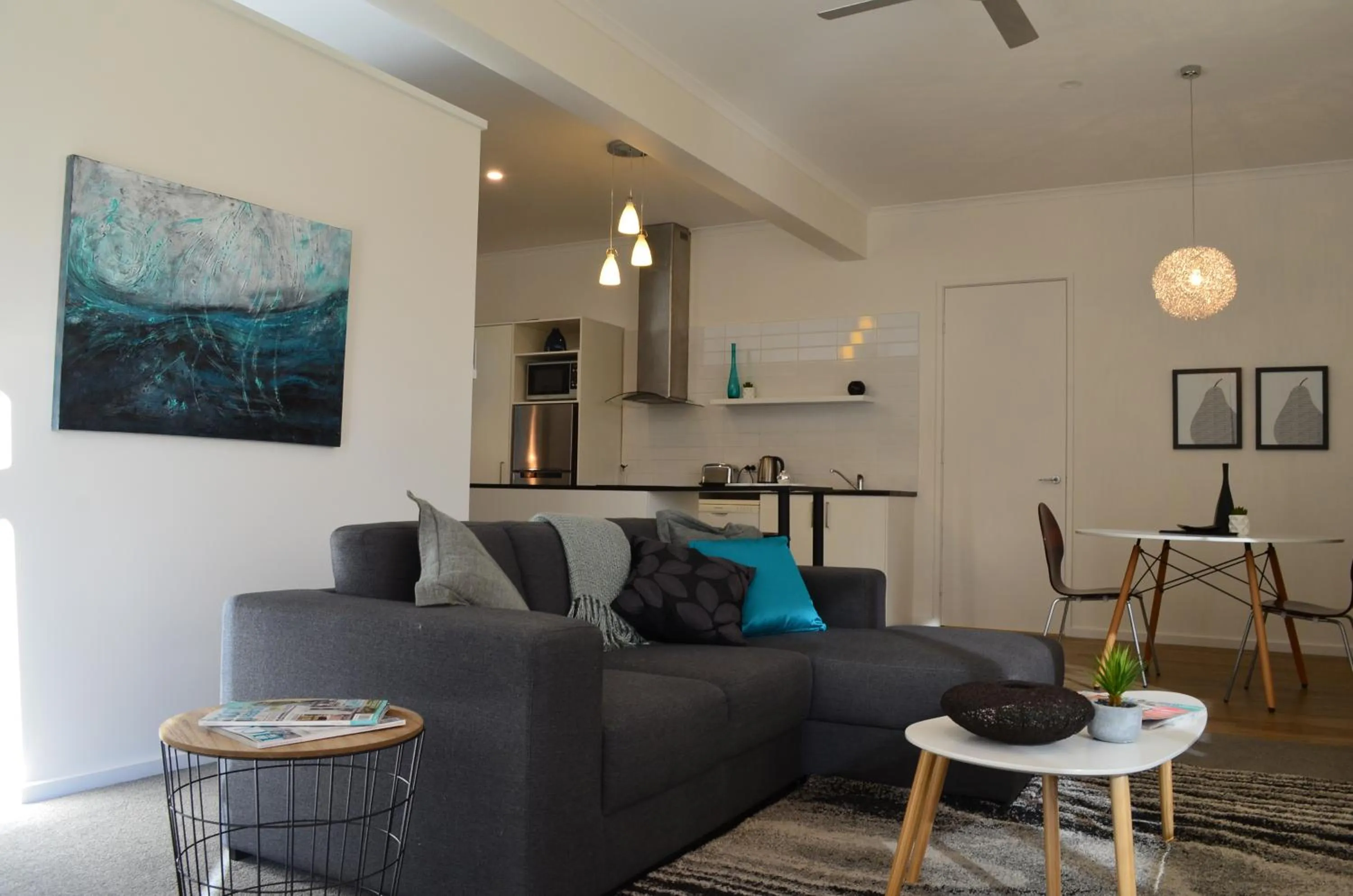 Seating area in Hilltop Apartments Phillip Island