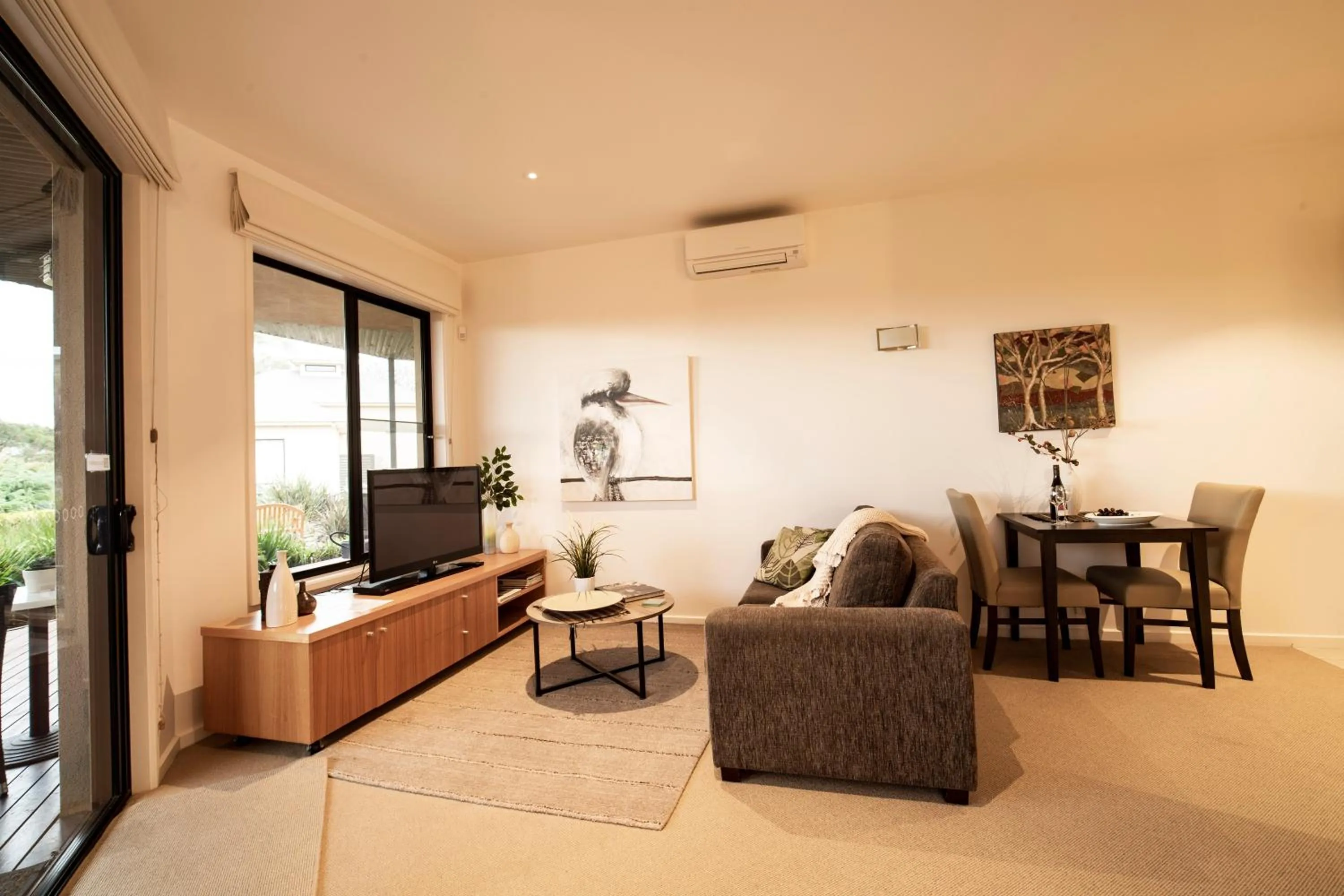Living room in Hilltop Apartments Phillip Island