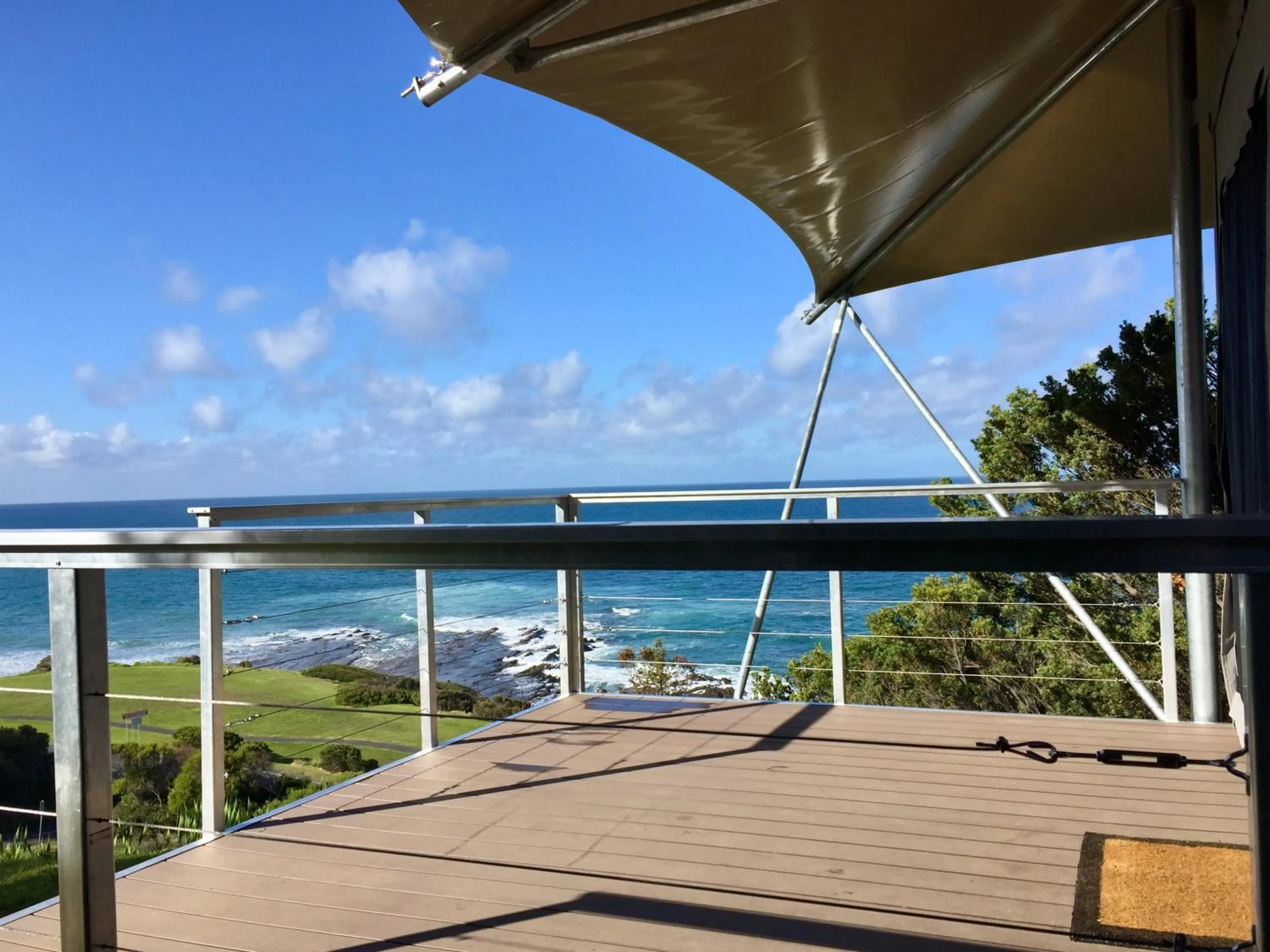 Patio in Lorne Foreshore Caravan Park