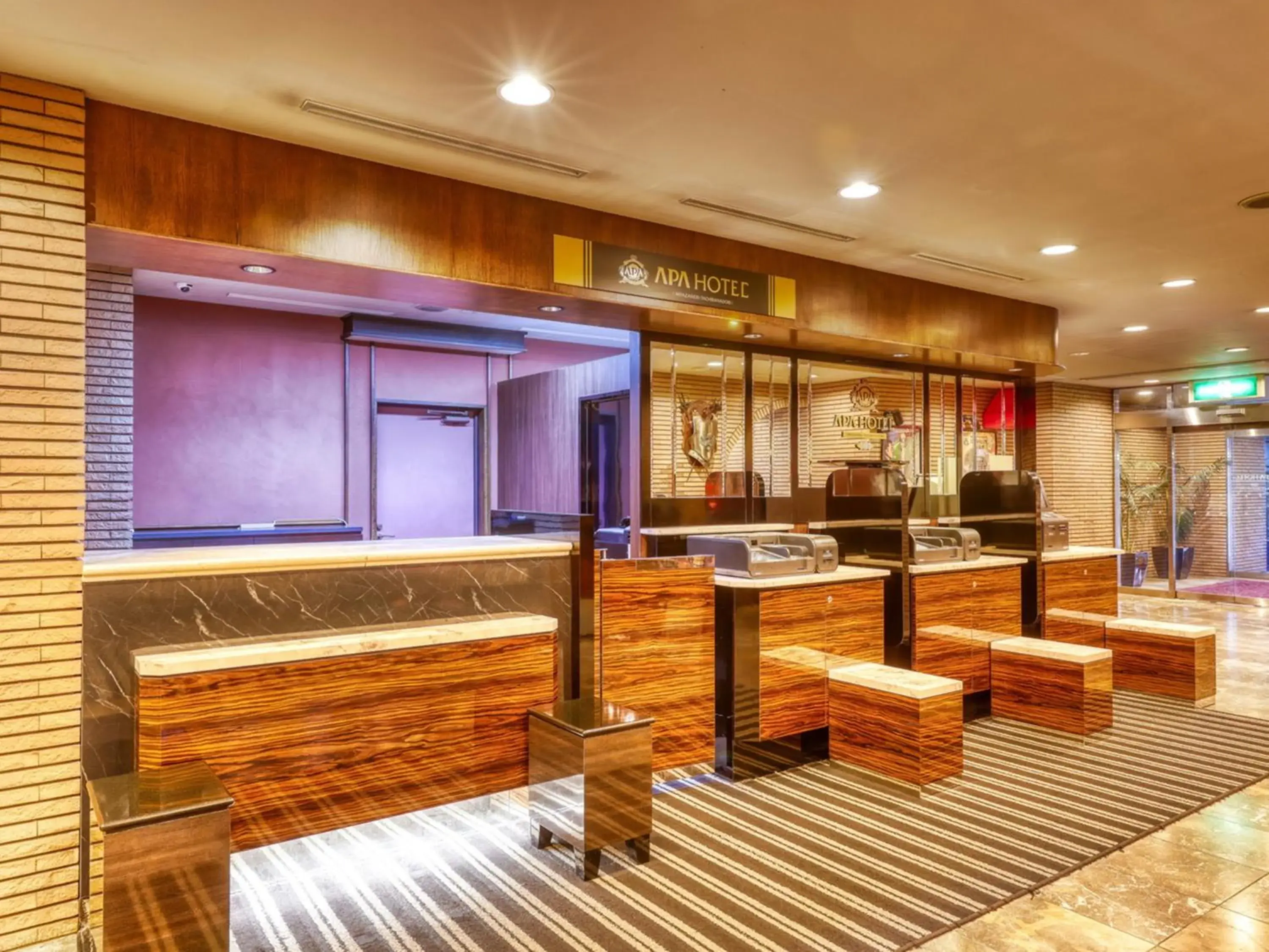 Lobby or reception in APA Hotel Miyazaki Eki Tachibanadori Lobby or reception in APA Hotel Miyazaki Eki Tachibanadori