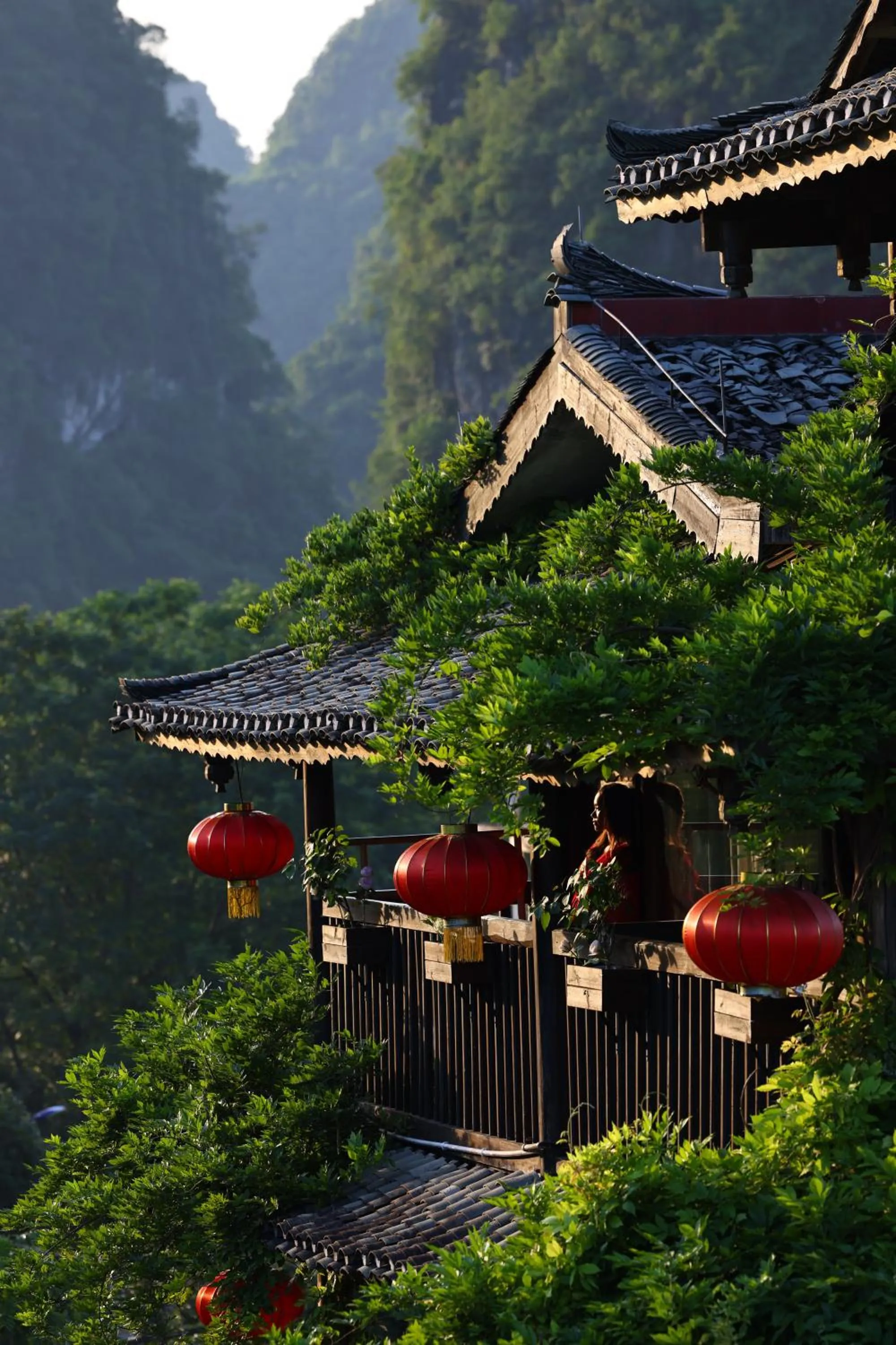 Property building in Yangshuo Tea Cozy--one way Free pick up from airport or TS 4 nights