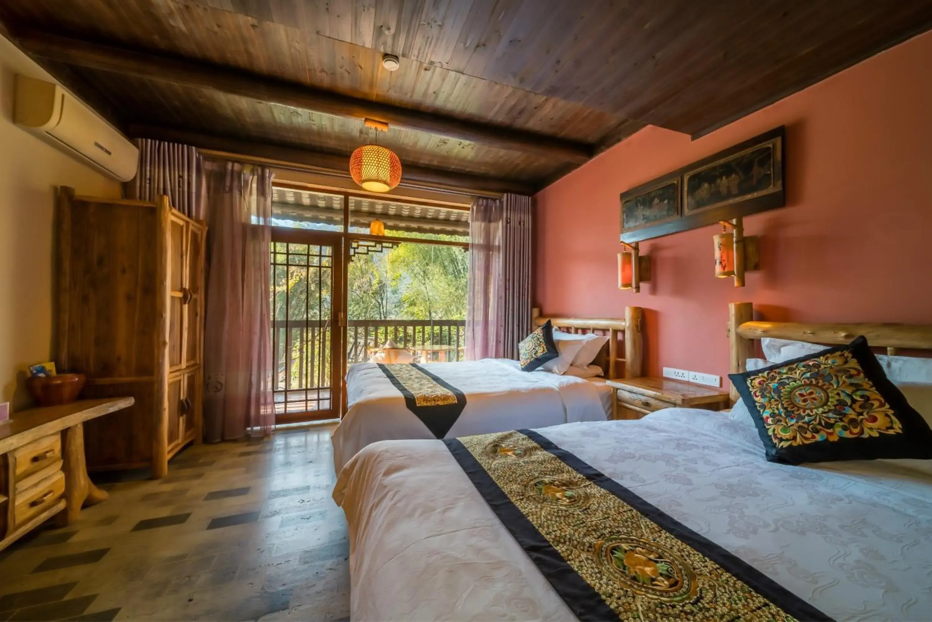 Photo of the whole room, Bed in Yangshuo Tea Cozy--one way Free pick up from airport or TS 4 nights Photo of the whole room, Bed in Yangshuo Tea Cozy--one way Free pick up from airport or TS 4 nights