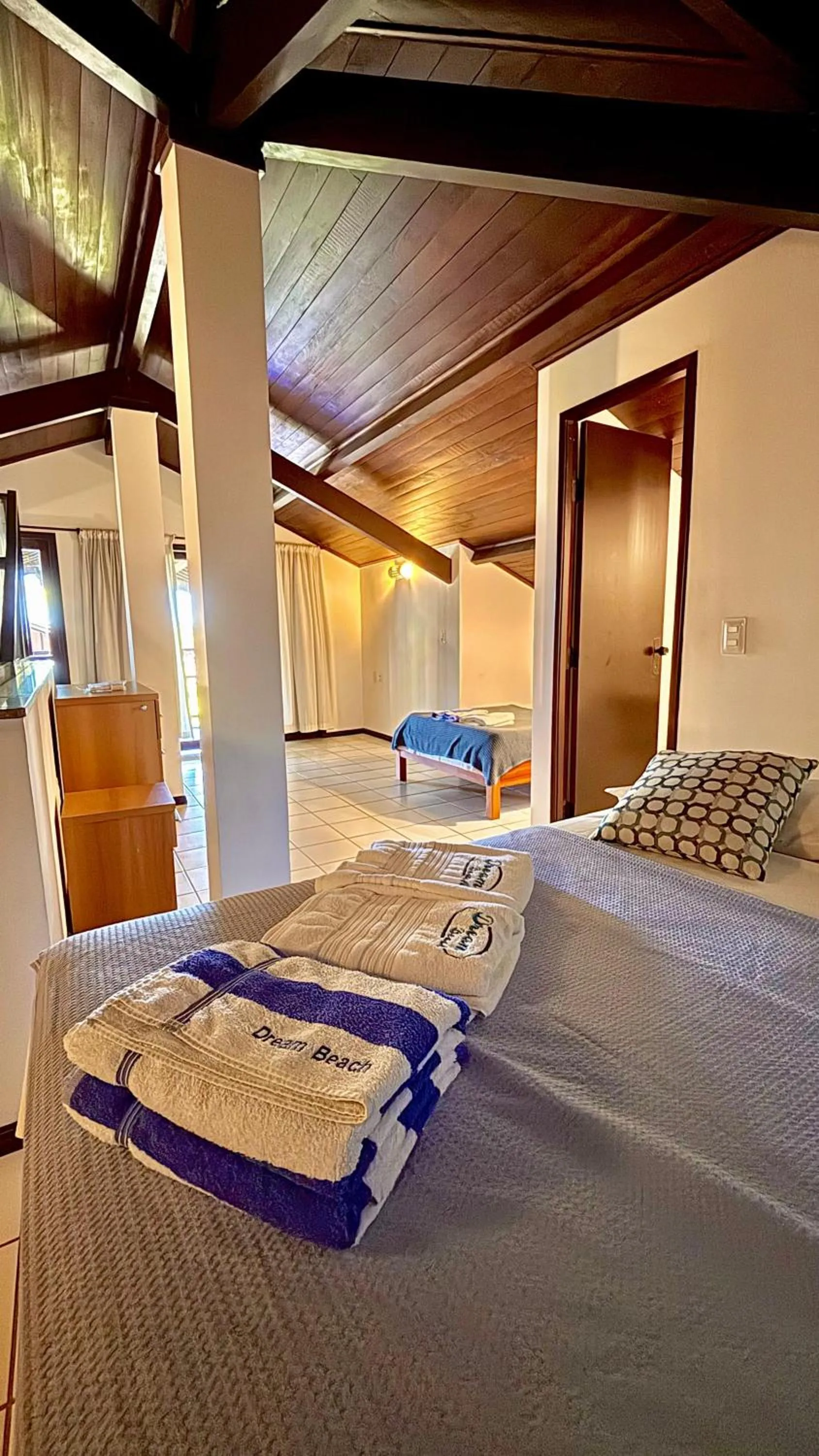 Bed in Dream Beach Cumbuco Oceanfront Apartments