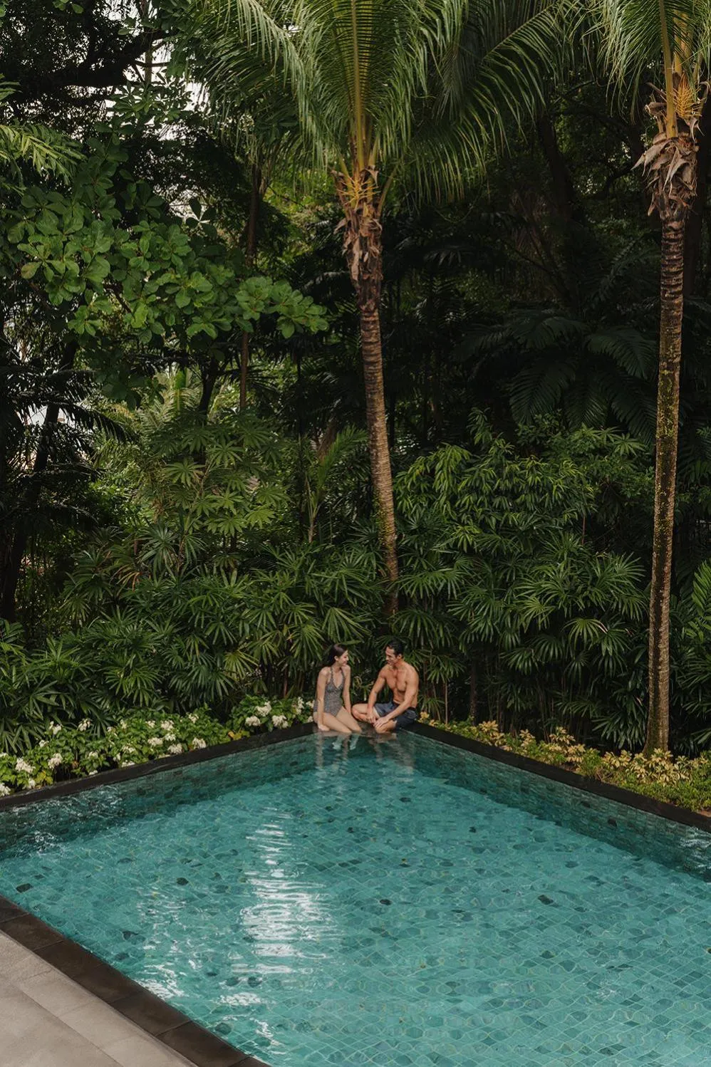 Swimming pool in Capella Singapore