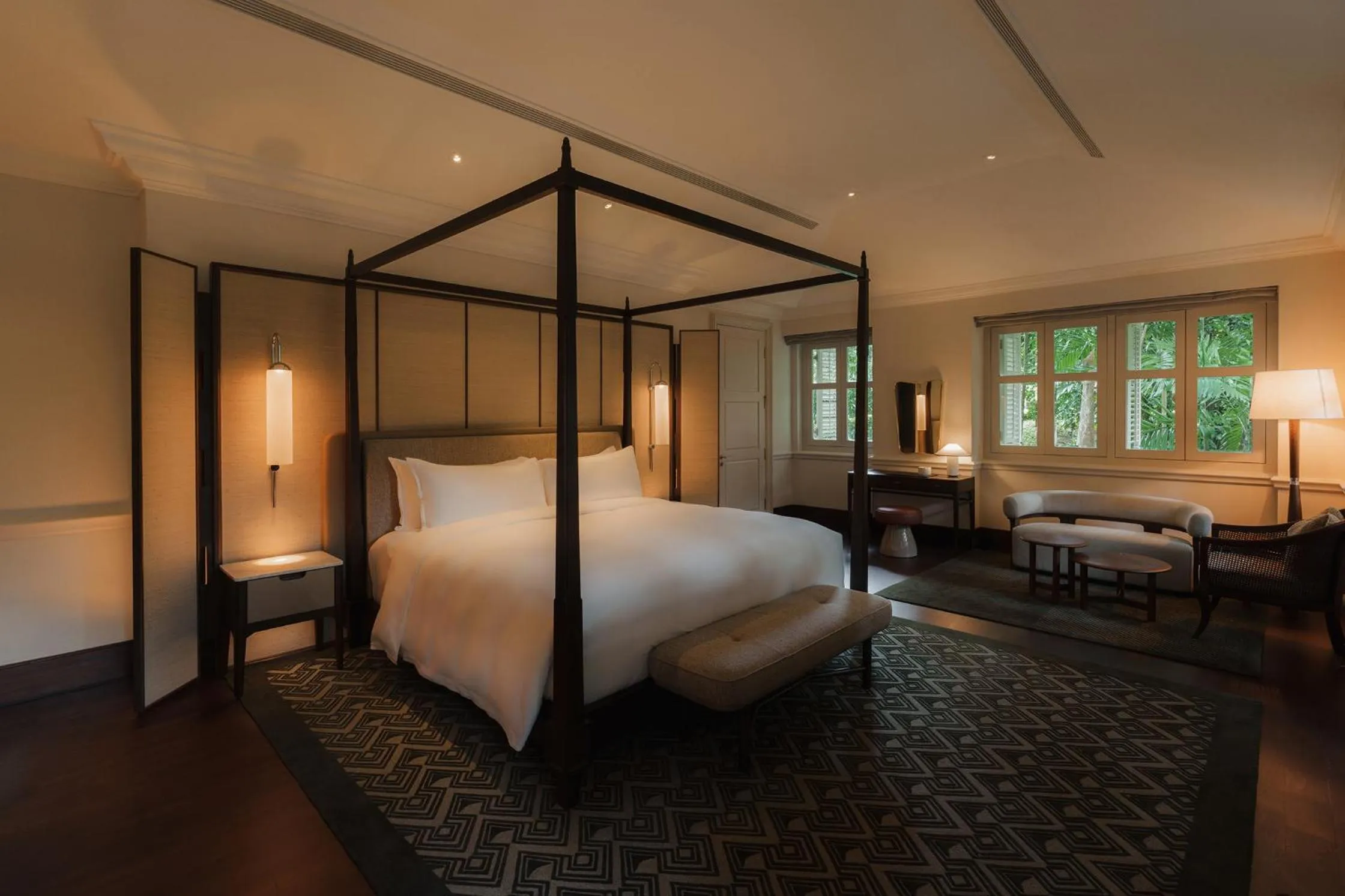 Bed in Capella Singapore