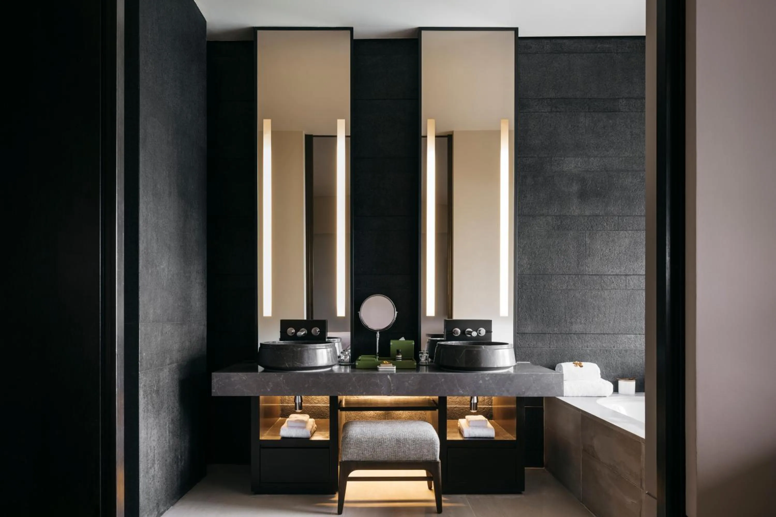 Bathroom in Capella Singapore
