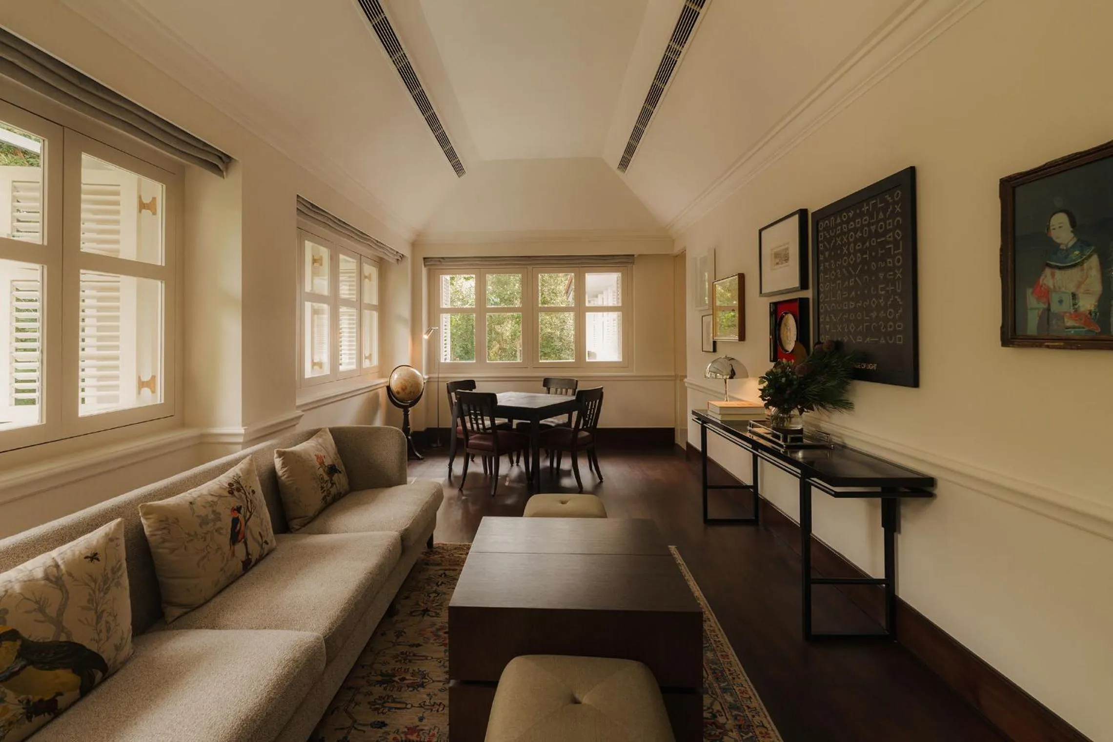 Seating area in Capella Singapore