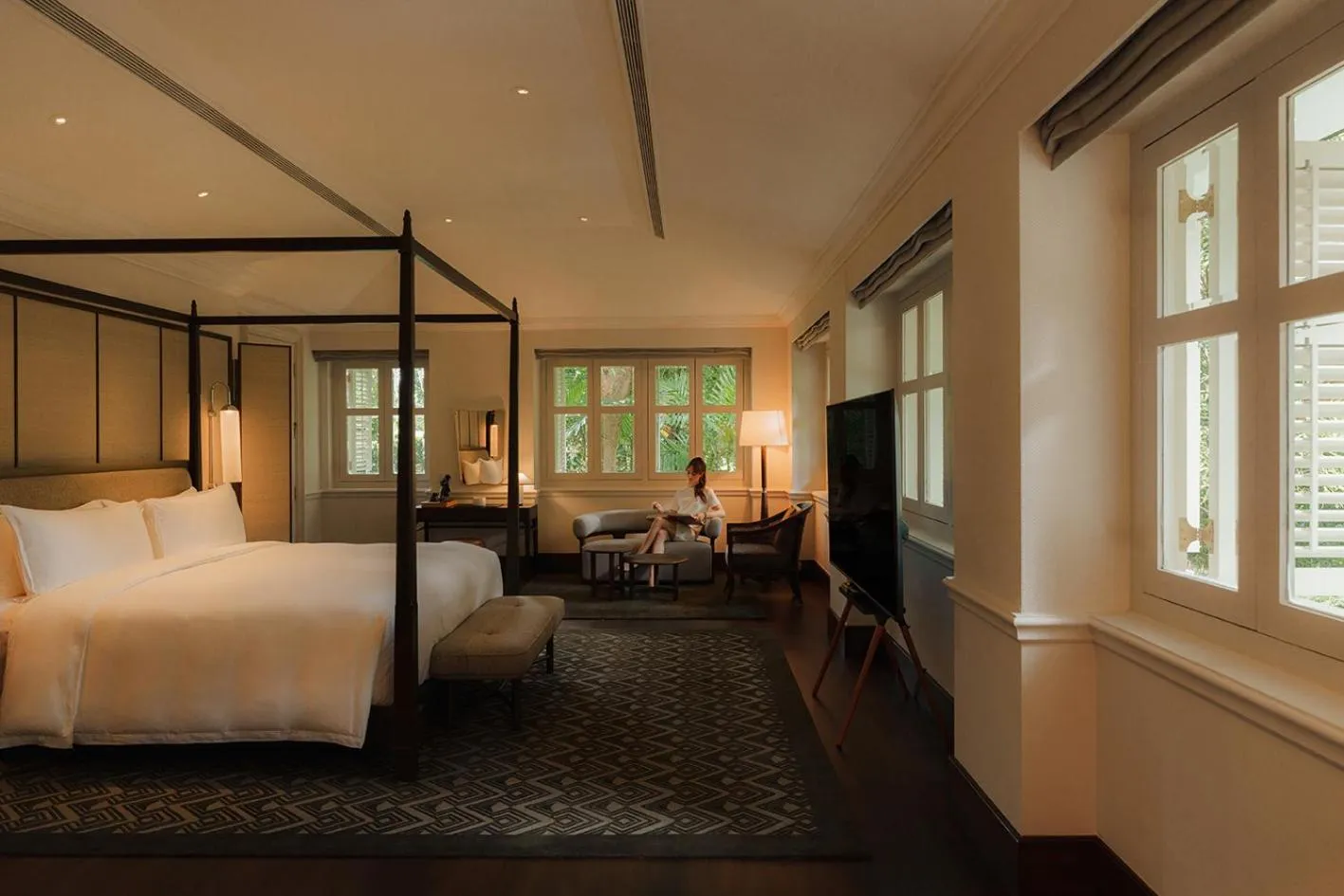 Bed in Capella Singapore