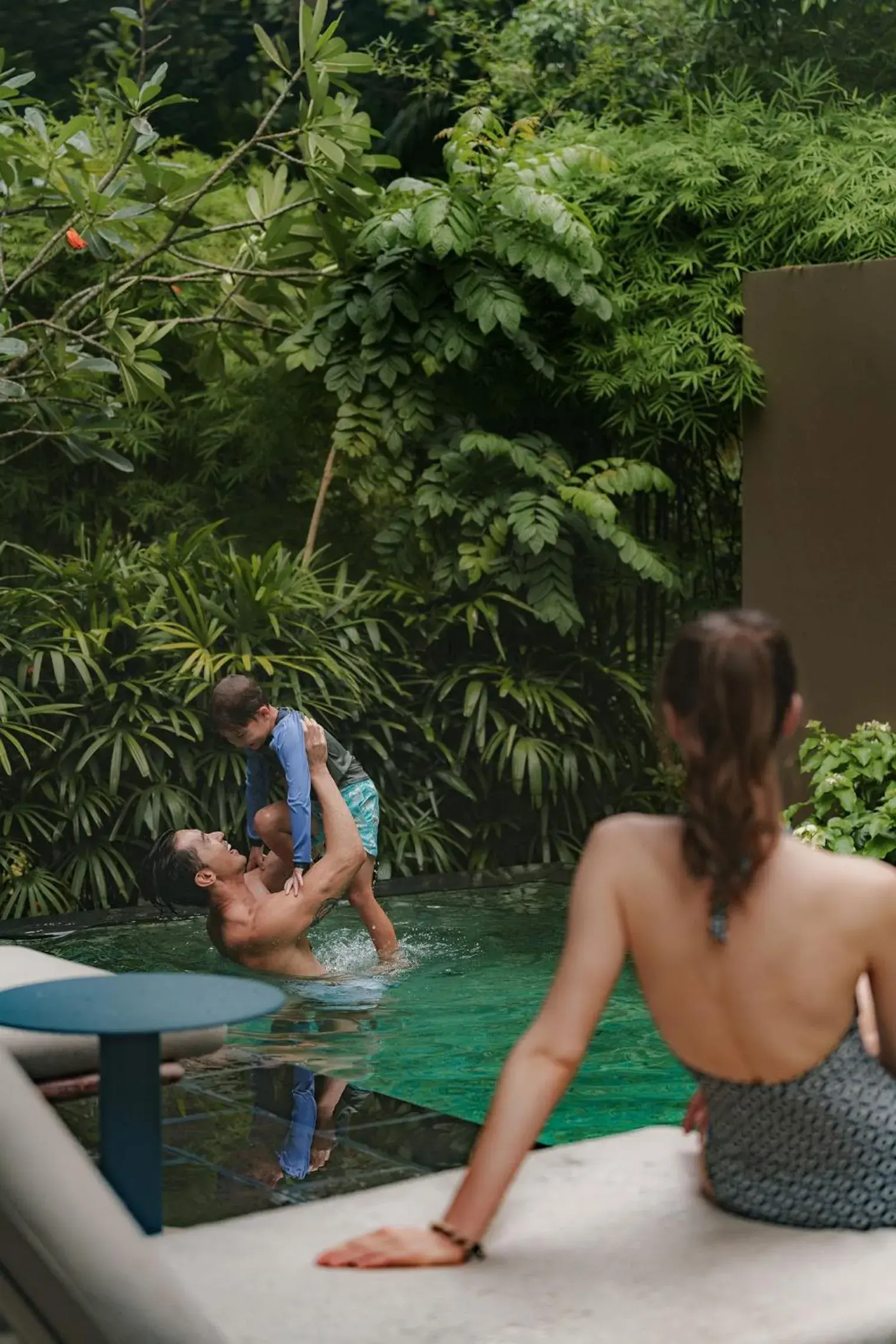 Swimming pool in Capella Singapore Swimming pool in Capella Singapore