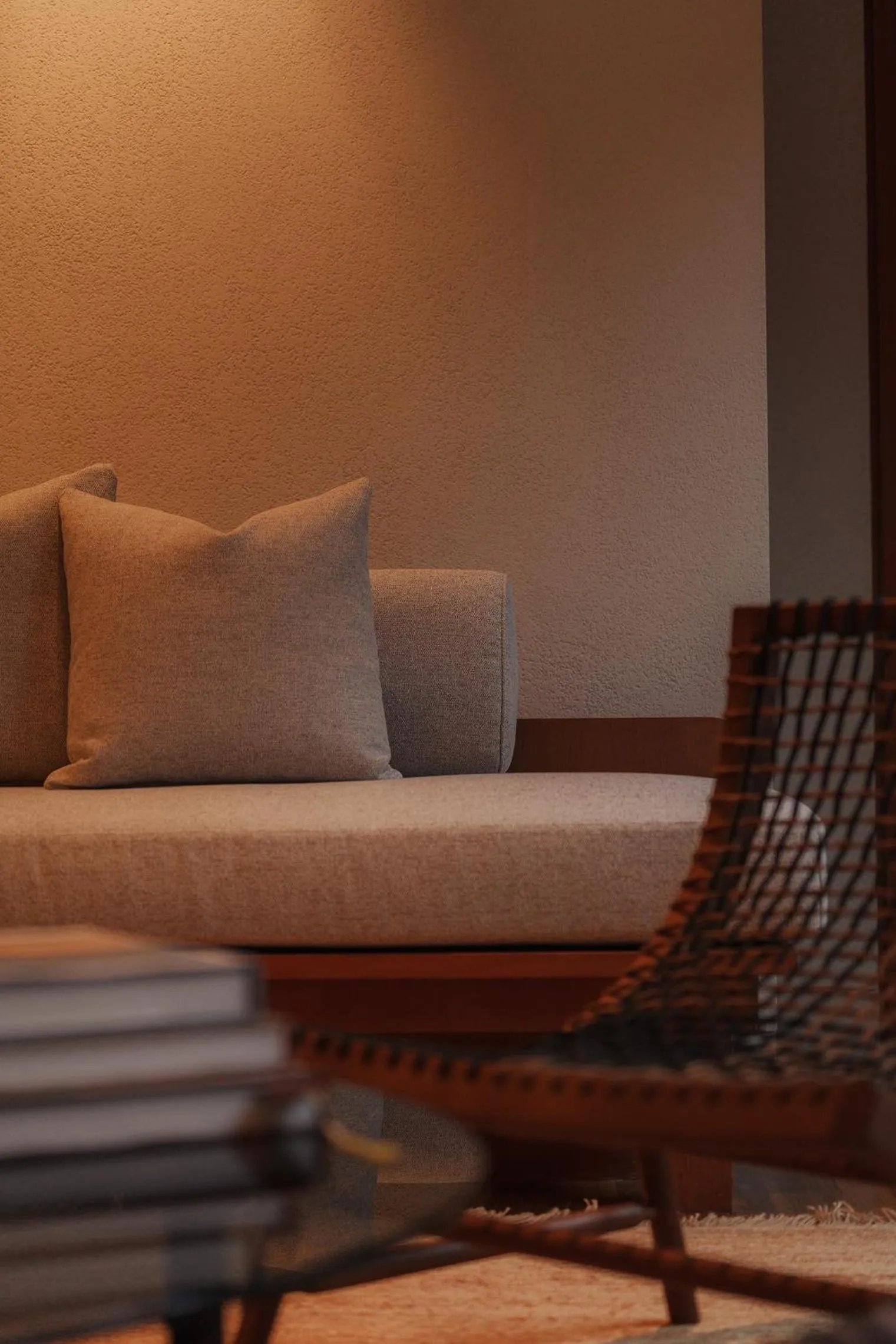 Seating area in Capella Singapore