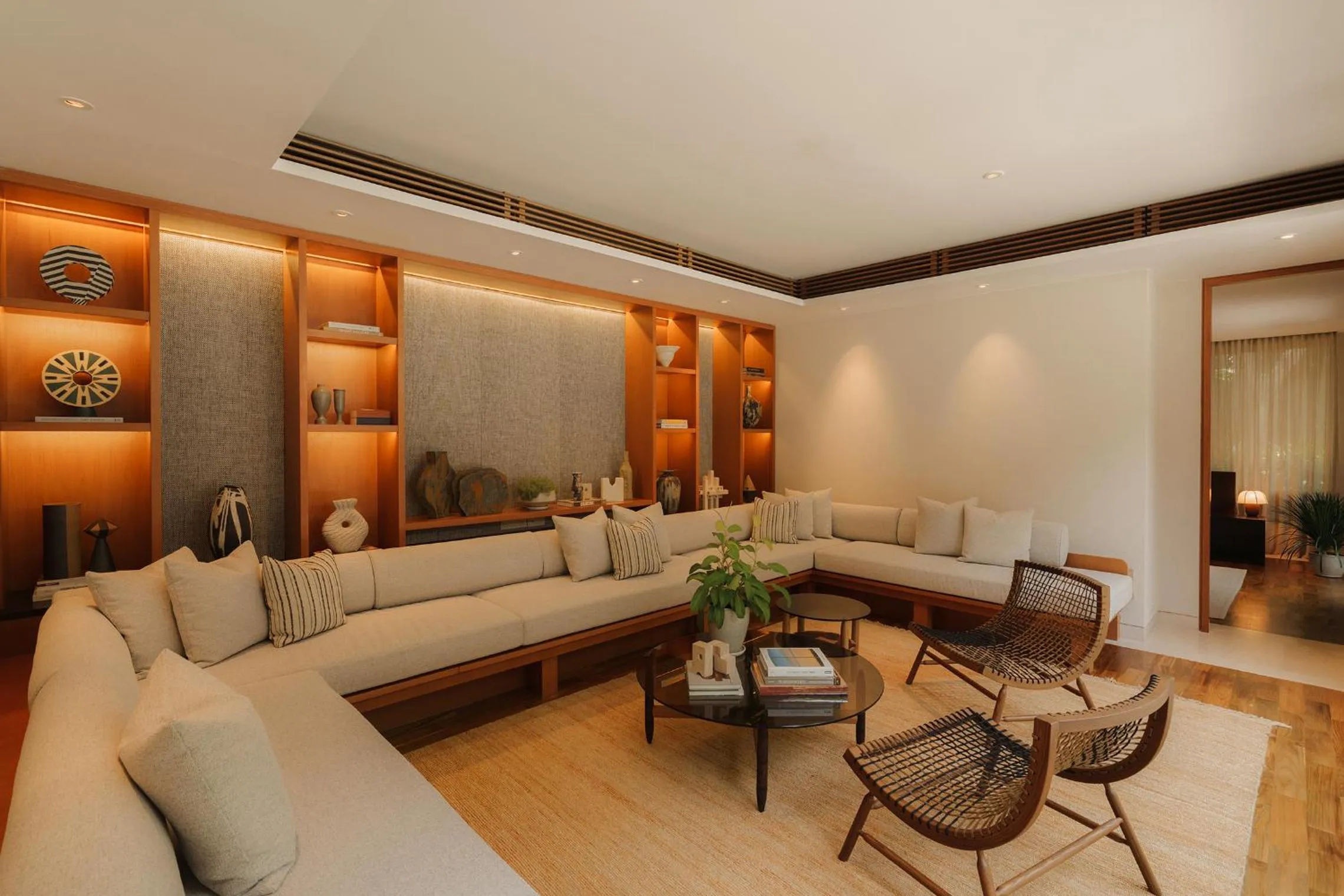 Seating area in Capella Singapore