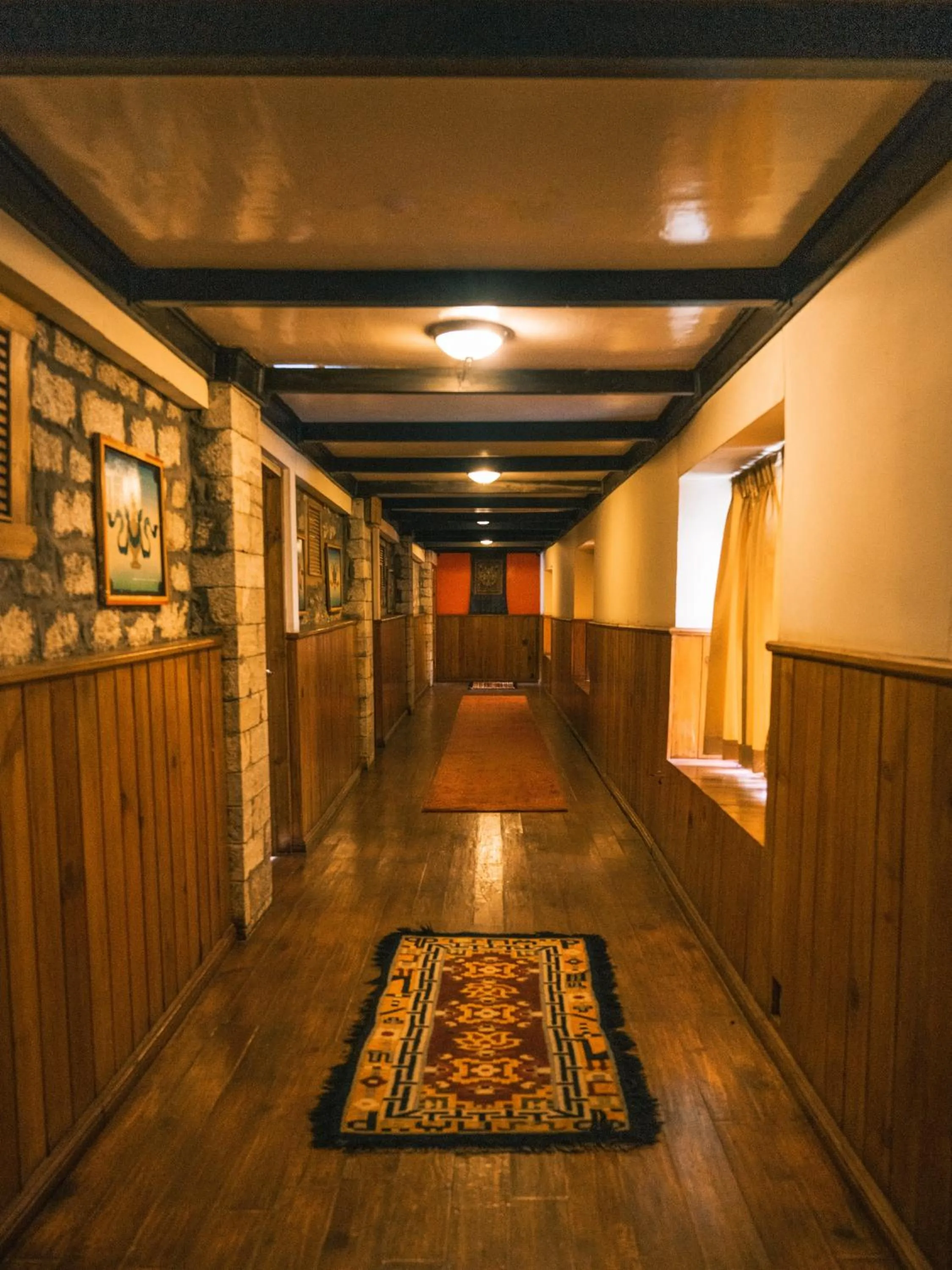 Dining area in Mountain Lodges of Nepal - Namche