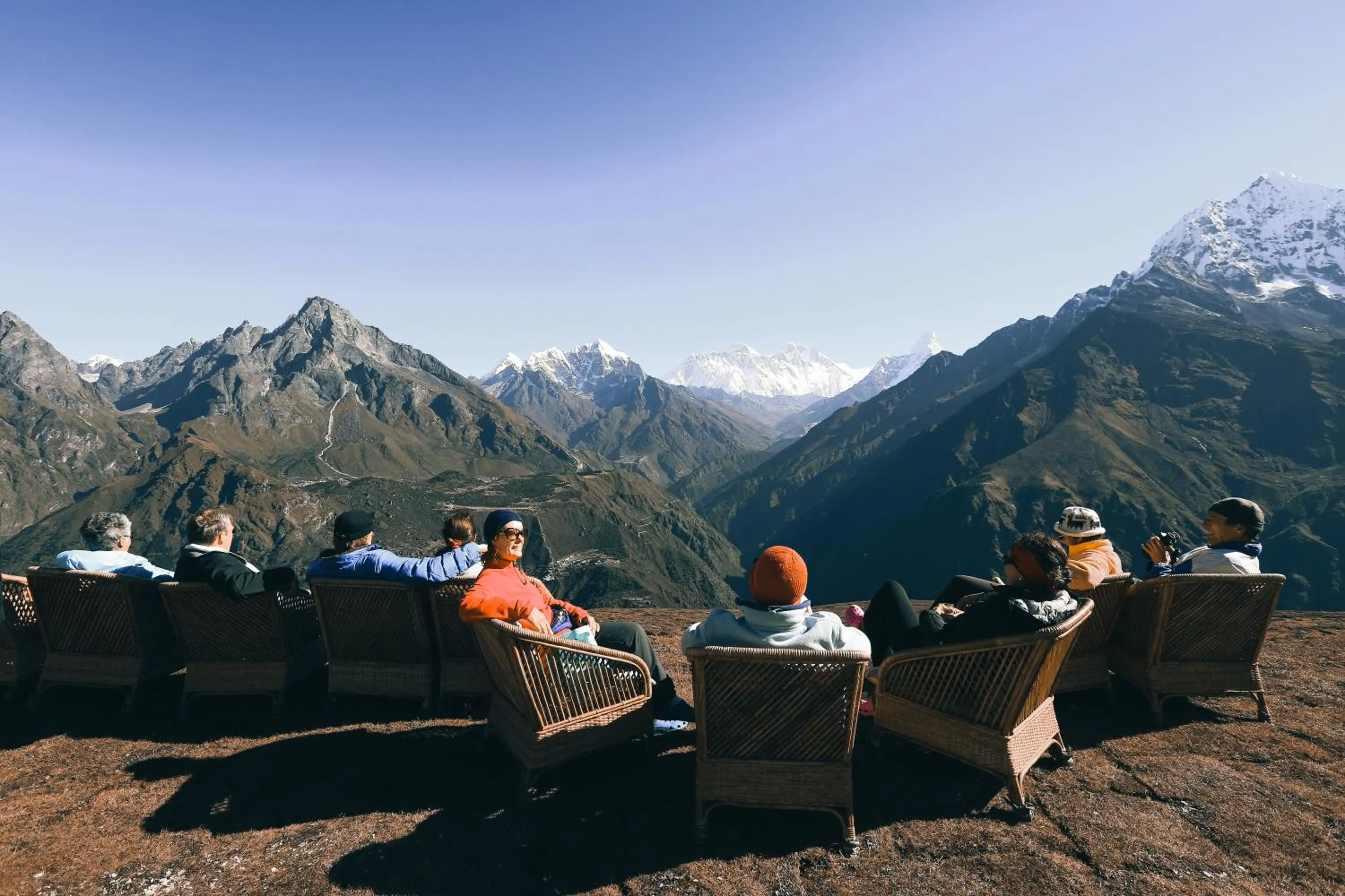 Mountain view in Mountain Lodges of Nepal - Kongde