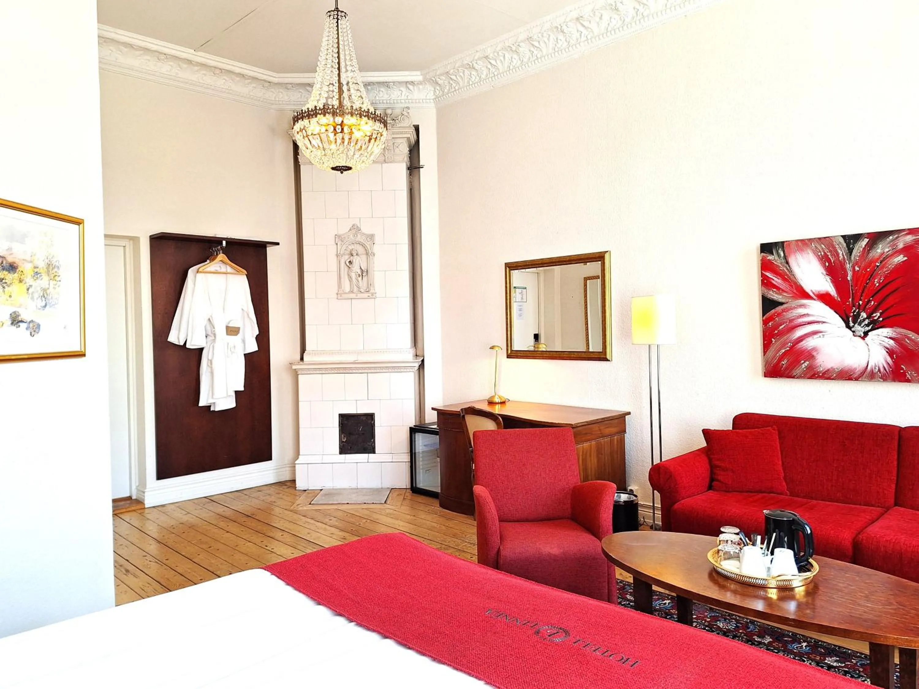 Seating area, Bed in Hotell Linnéa - Helsingborg
