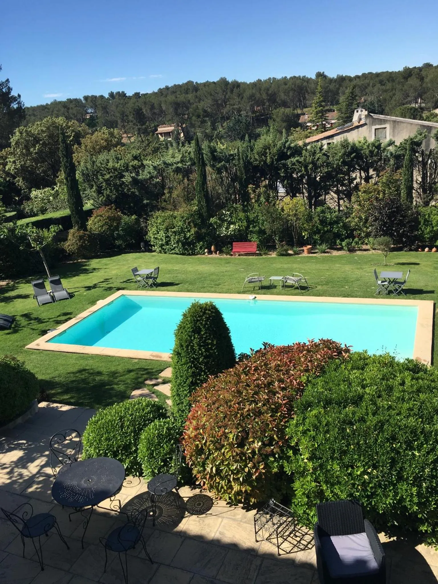 Pool view in La Bastide Tara