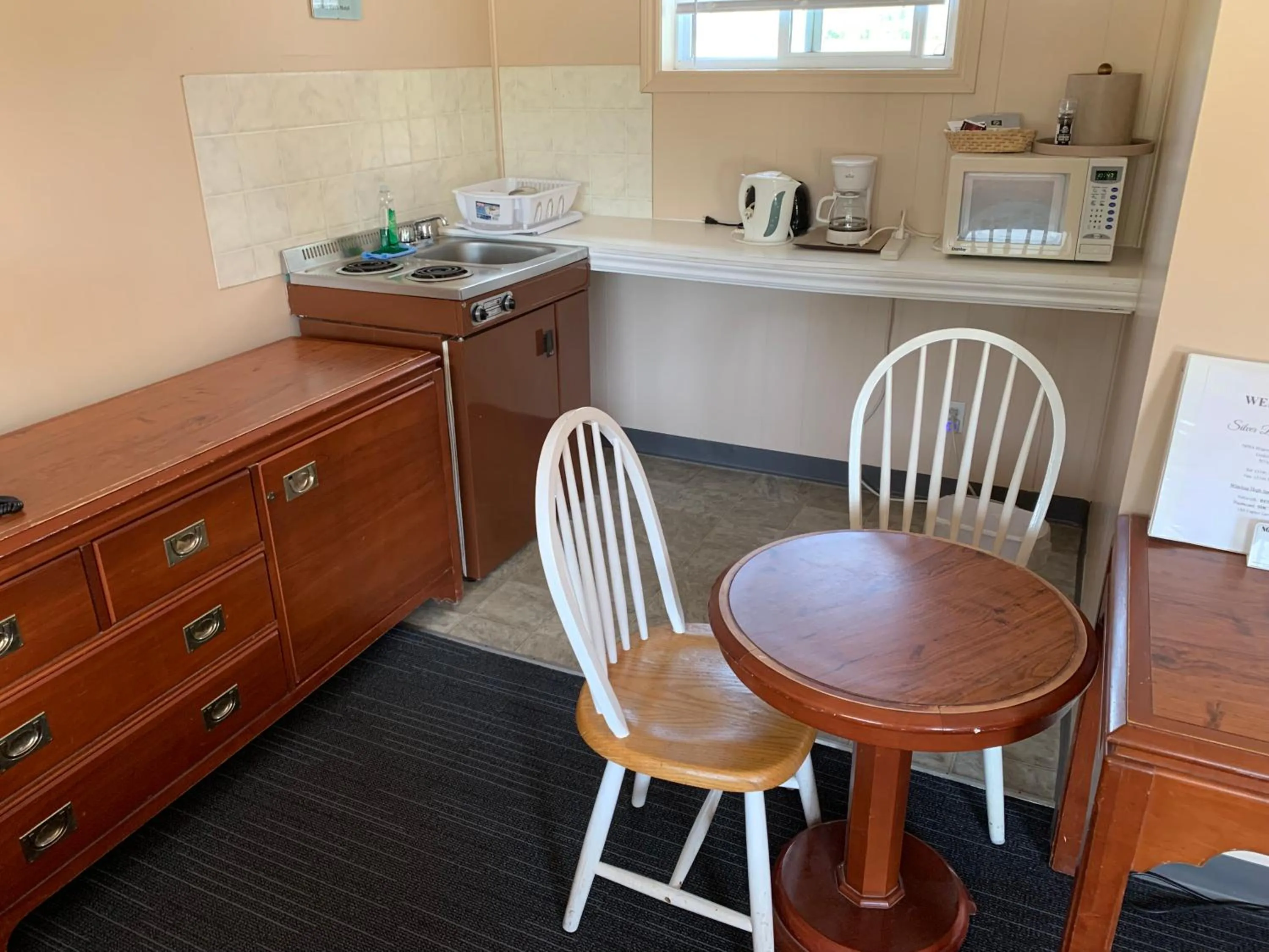 Kitchen or kitchenette in The Silver Birch Motel