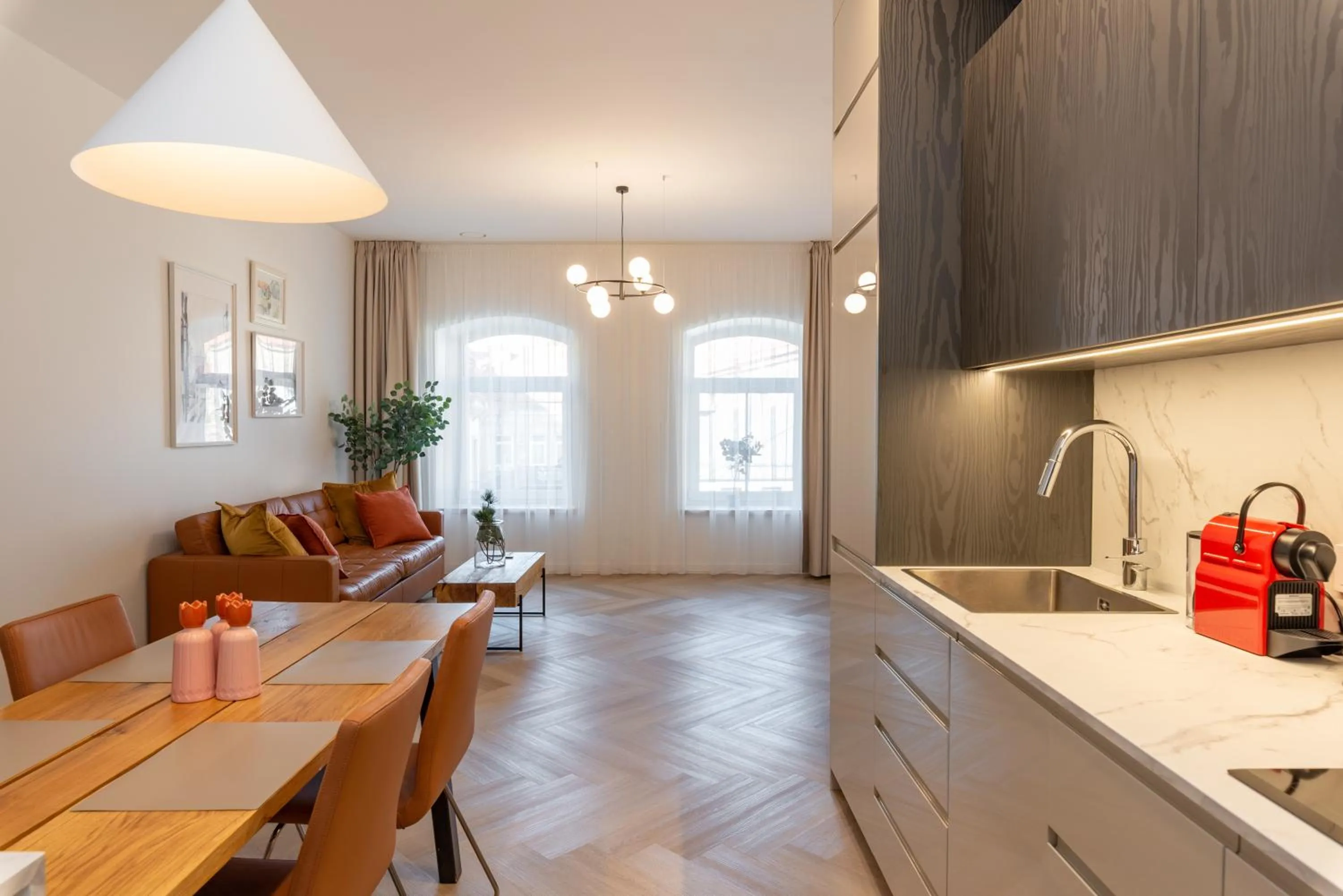 Living room in Vilnius Apartments