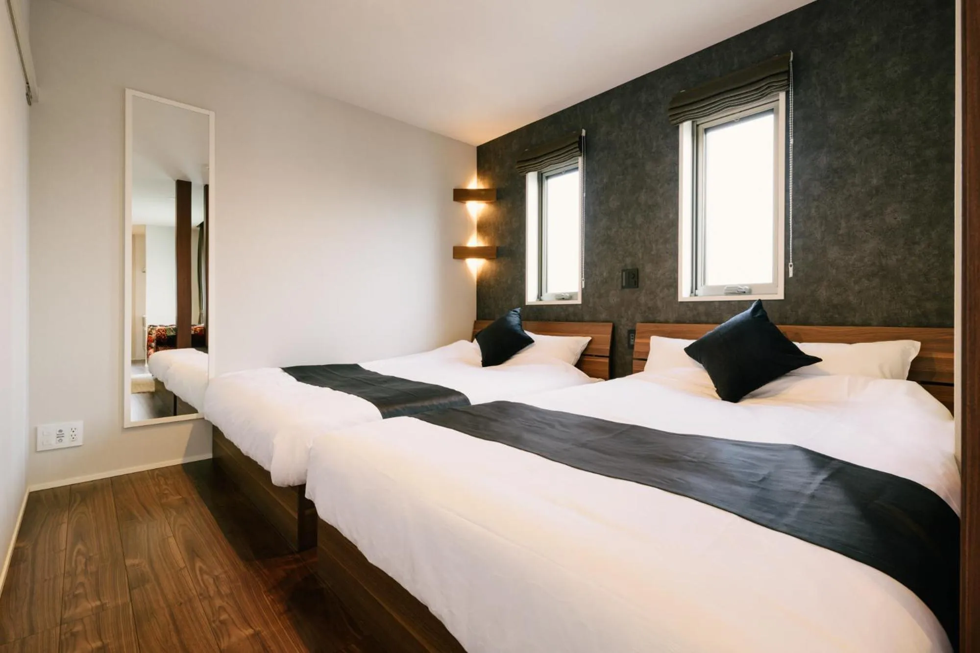 Bedroom, Bed in GRAND BASE Hakata Haruyoshi