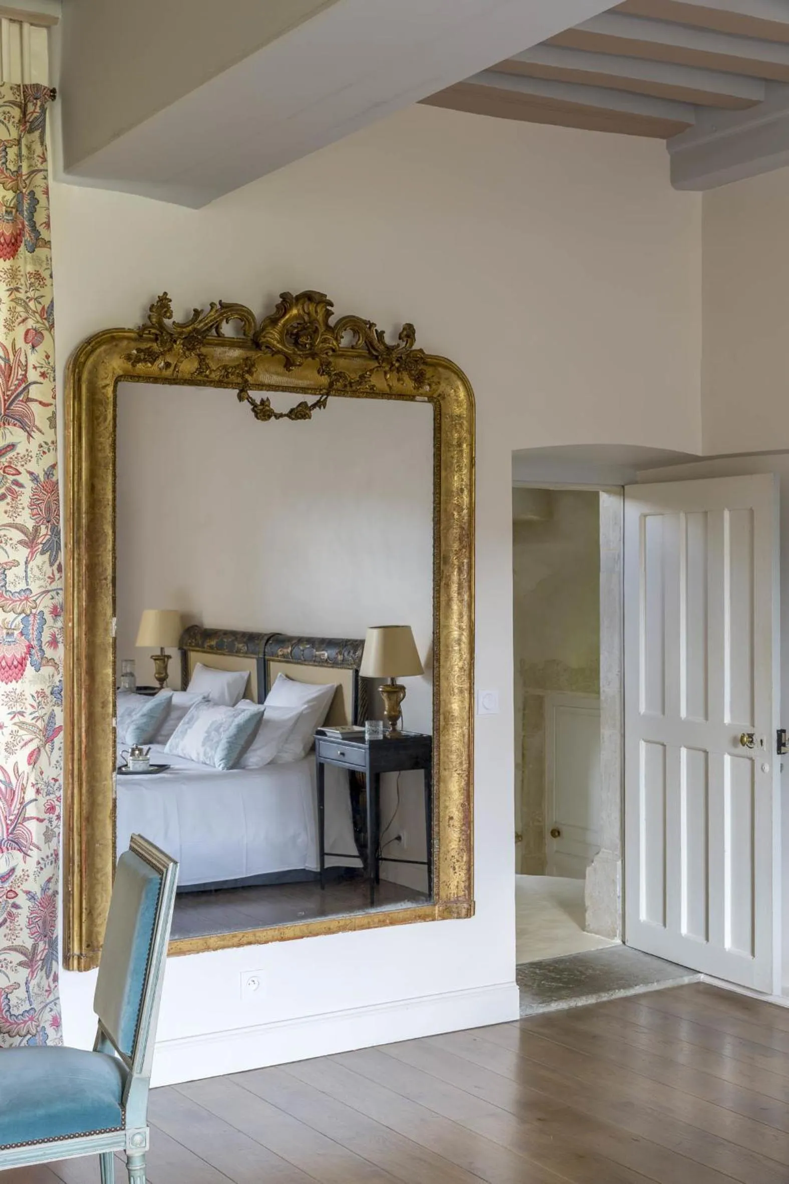 Decorative detail, Bed in Le Manoir de La Fieffe