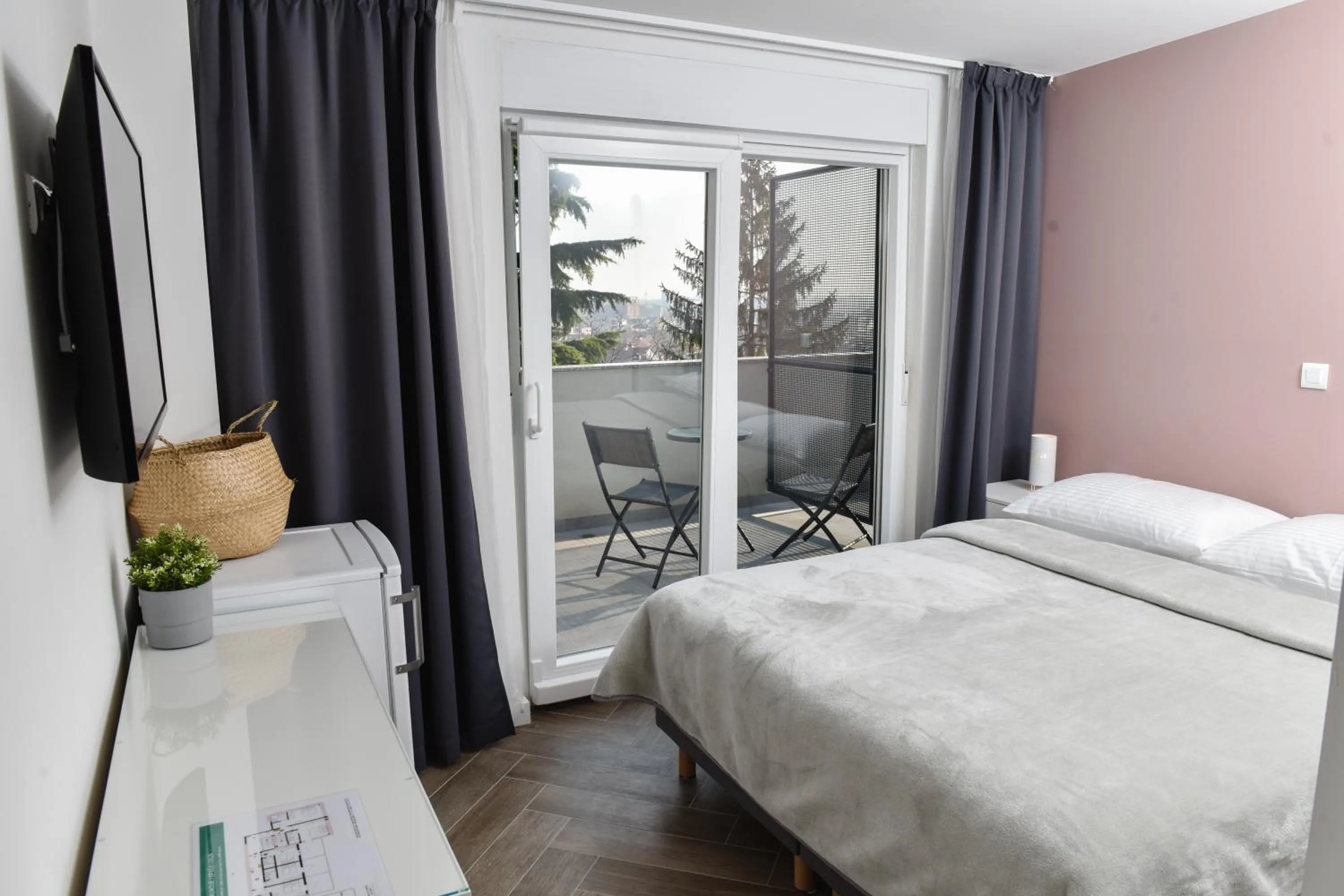 Bed in Rooms at Zajčeva 34