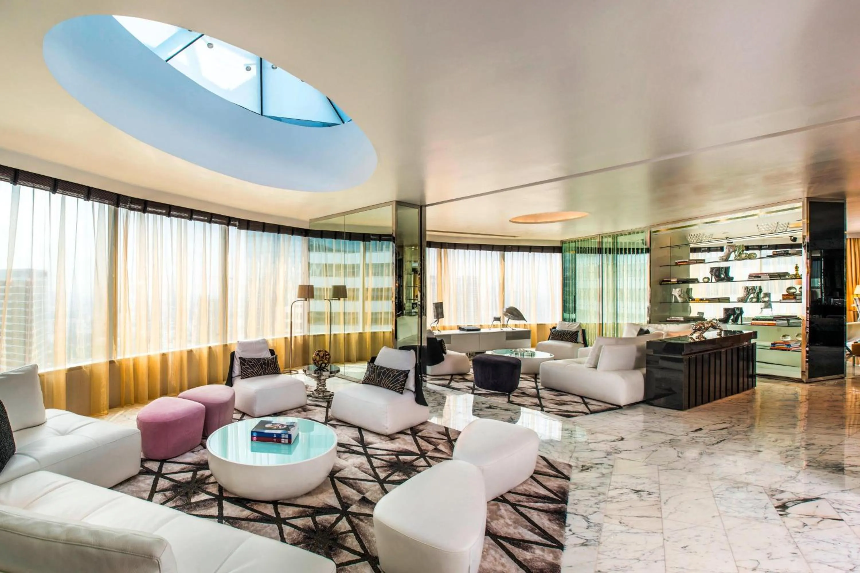 Living room in W Bangkok Hotel