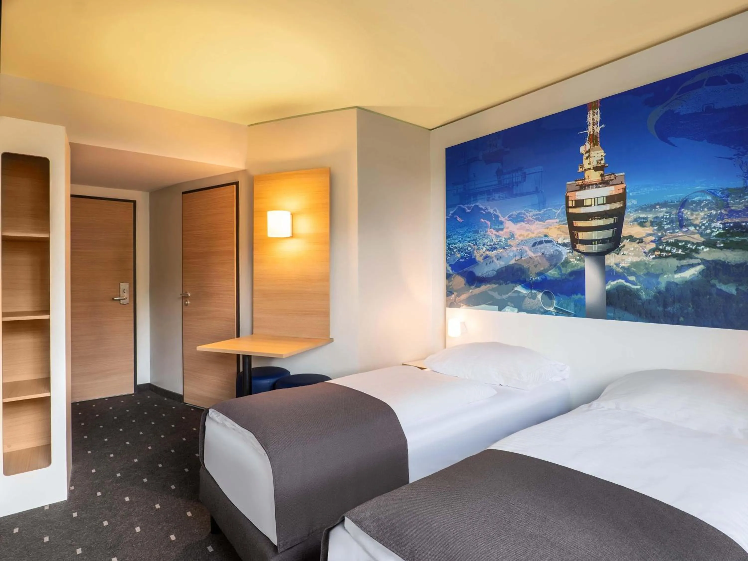 Photo of the whole room, Bed in B&B Hotel Stuttgart-Airport/Messe